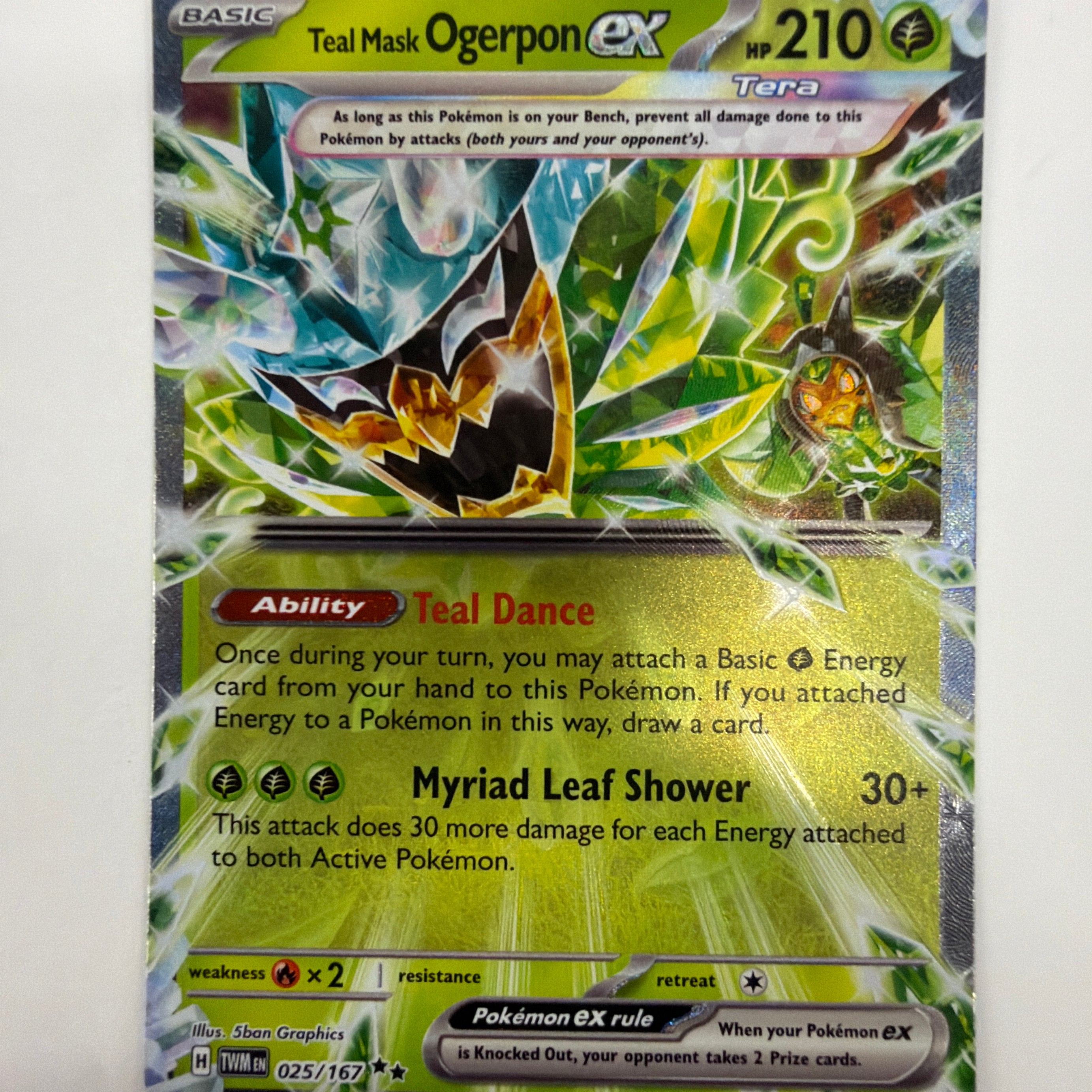 Pokémon TCG - Twilight Masquerade Teal Mask Ogerpon ex 025/167 NM