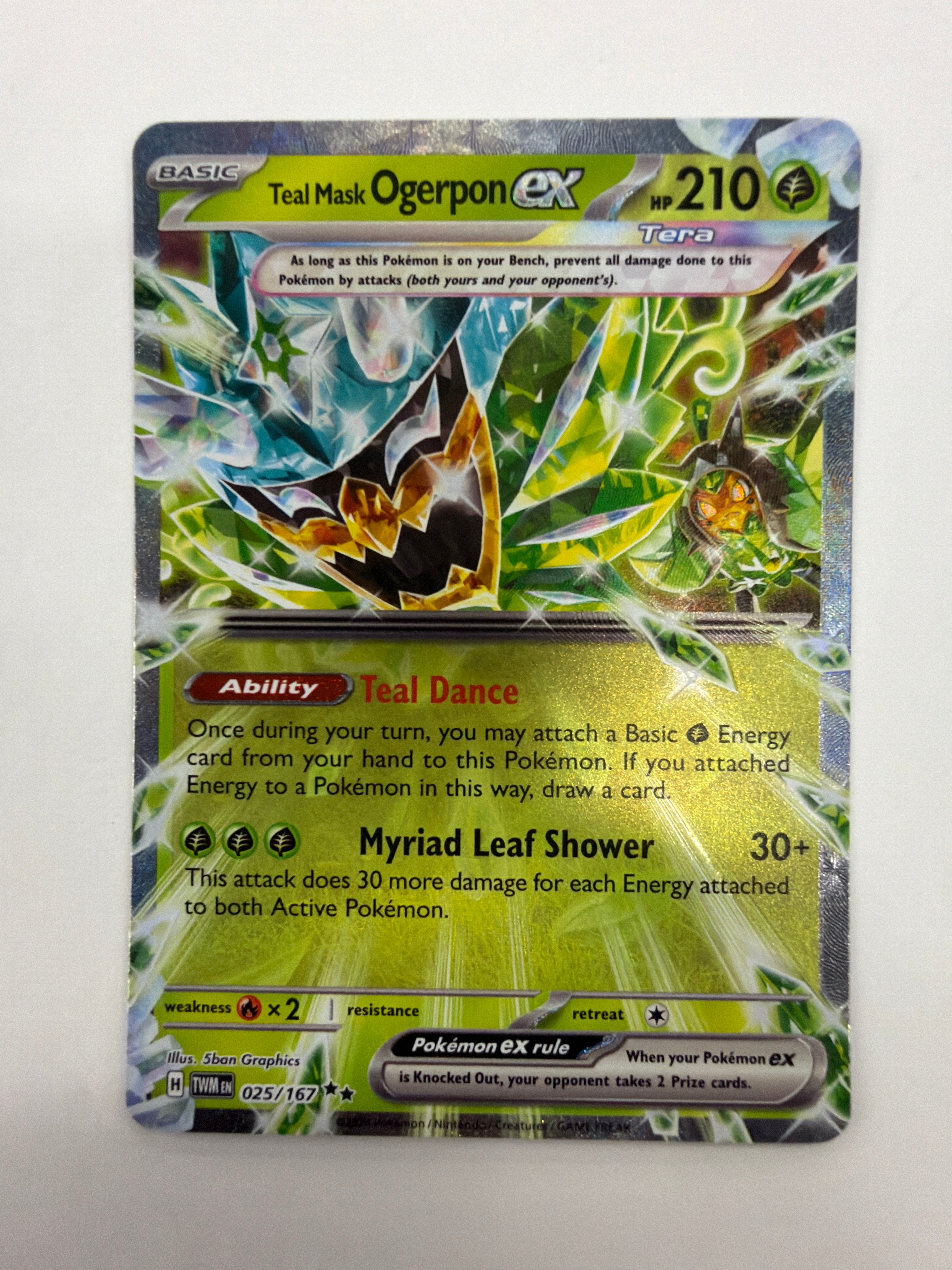 Pokémon TCG - Twilight Masquerade Teal Mask Ogerpon ex 025/167 NM