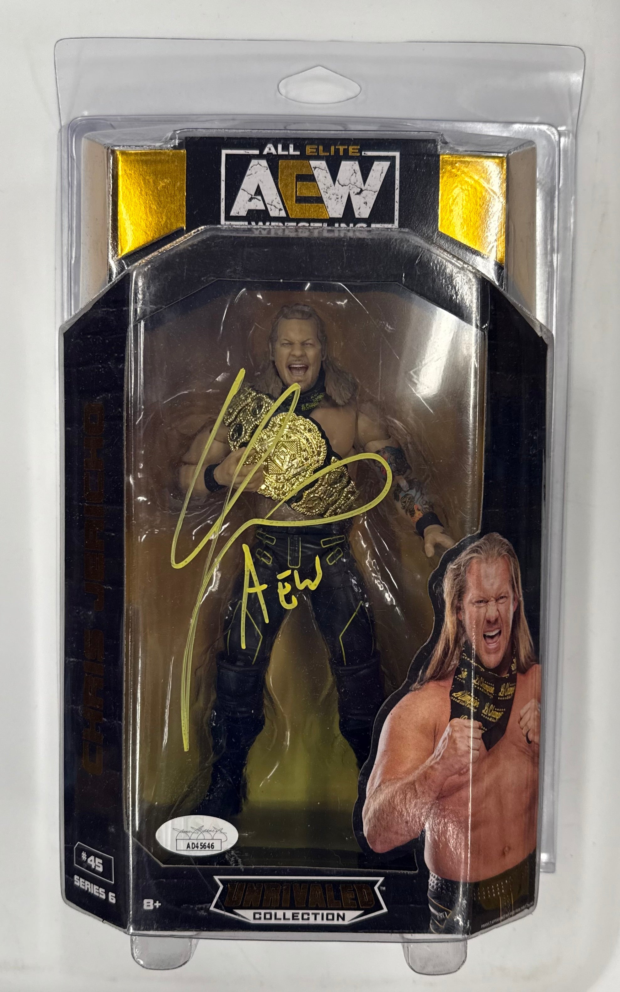 AEW Jazwares Unrivaled Collection Series 6 Chris Jericho Signed W/ JSA Cerftication