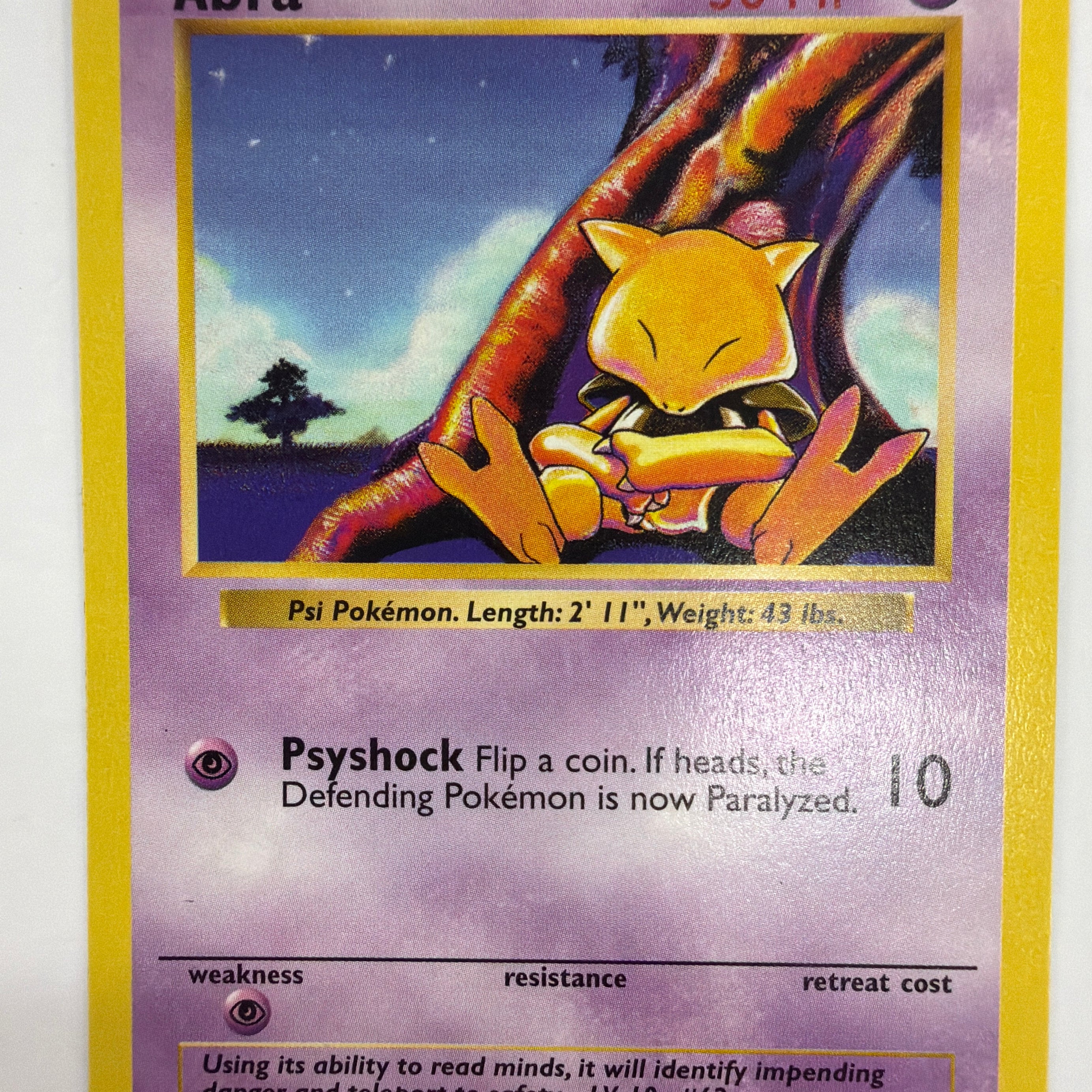 Pokémon TCG - Base Set Unlimited Shadowless Abra 43/102 LP