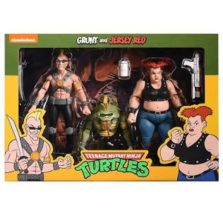 Neca Reel Toys Nickelodeon Teenage Mutant Ninja Turtles Grunt and Jersey Red 2 Pack Action Figures