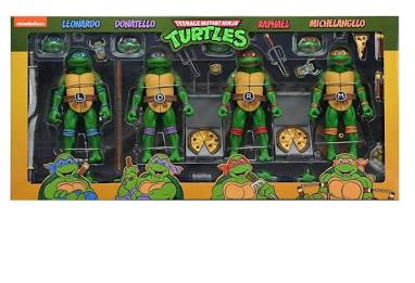 Neca Reel Toys Nickelodeon Teenage Mutant Ninja Turtles 4 Pack Leonardo, Donatello, Raphael, & Michelangelo