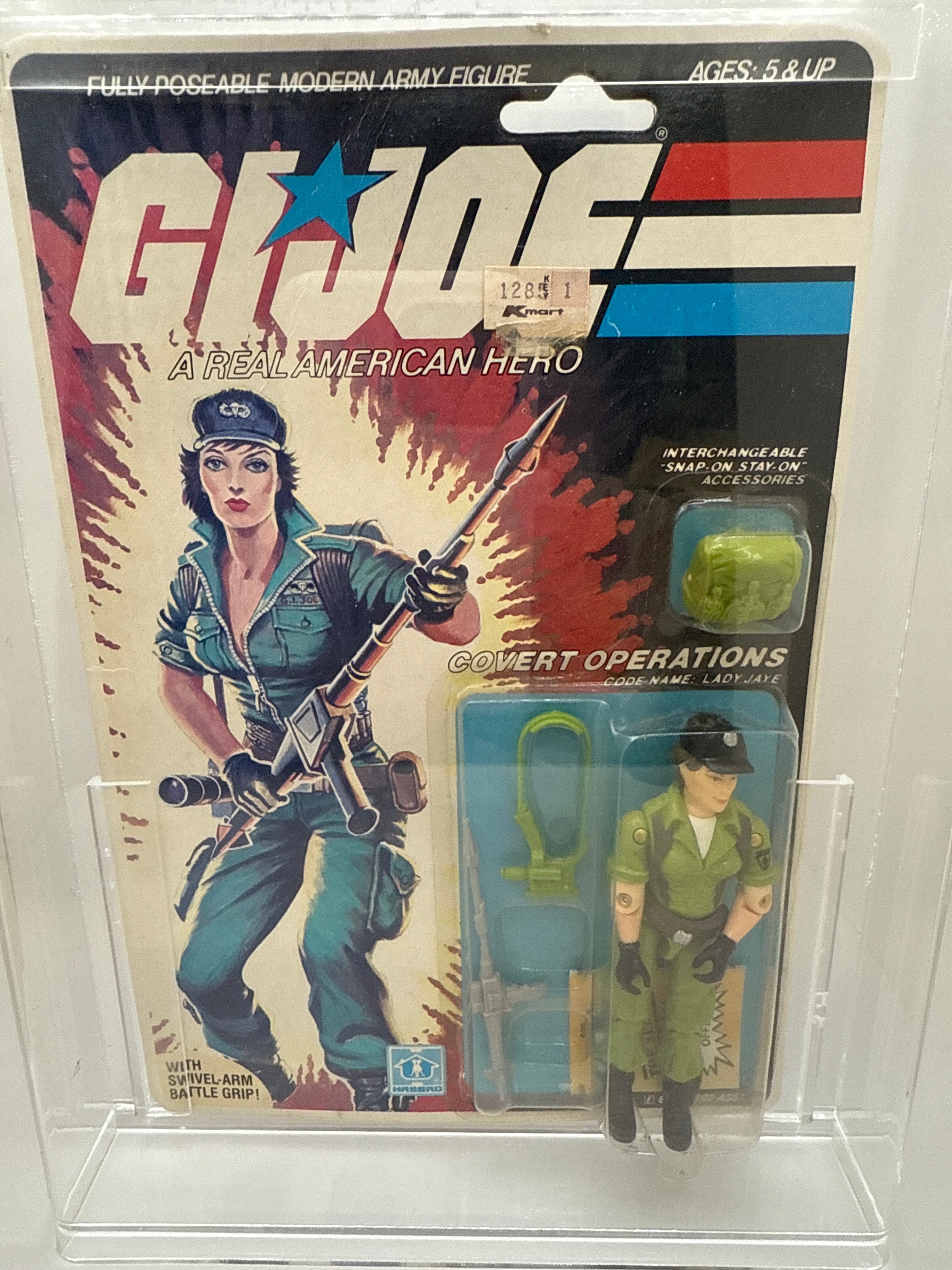 Hasbro G.I. Joe Vintage 1985 Covert Operations Code Name: Lady Jaye 34 Back Punched Card