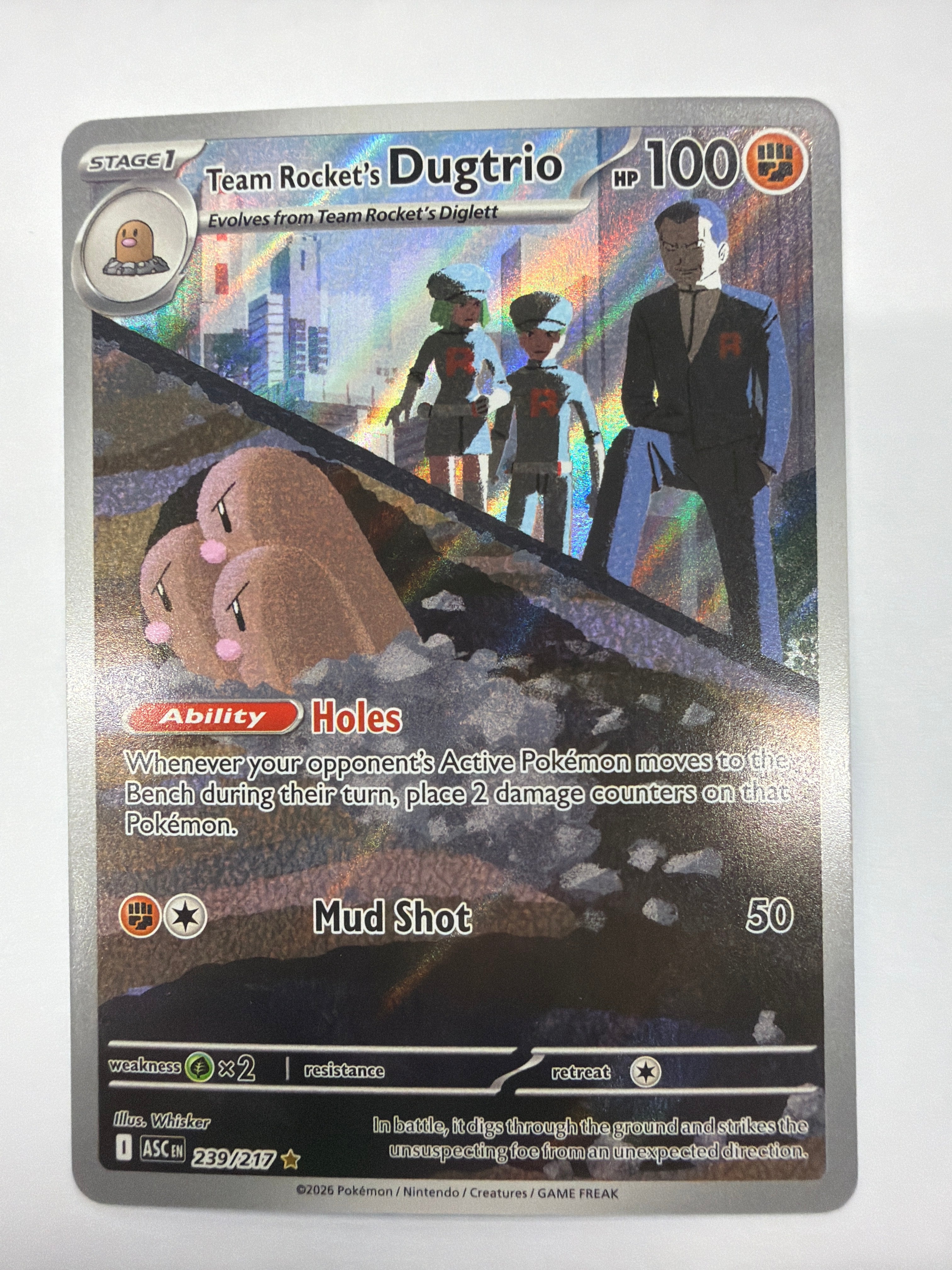 Pokémon TCG - Ascended Heroes Team Rocket's Dugtrio 239/217 NM