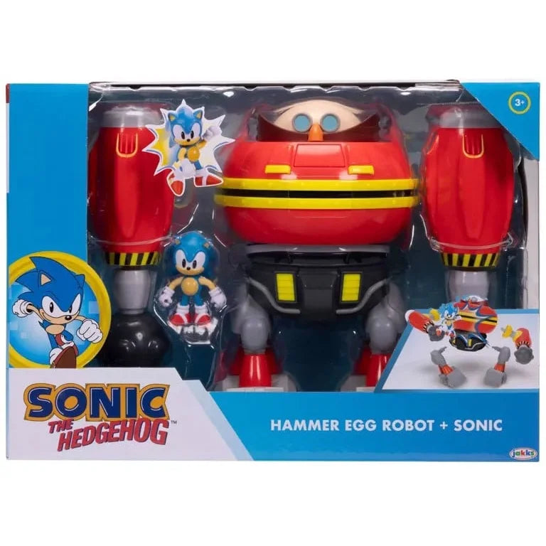 Jakks Pacific Sonic The Hedgehog Hammer Egg Robot & Sonic Playset