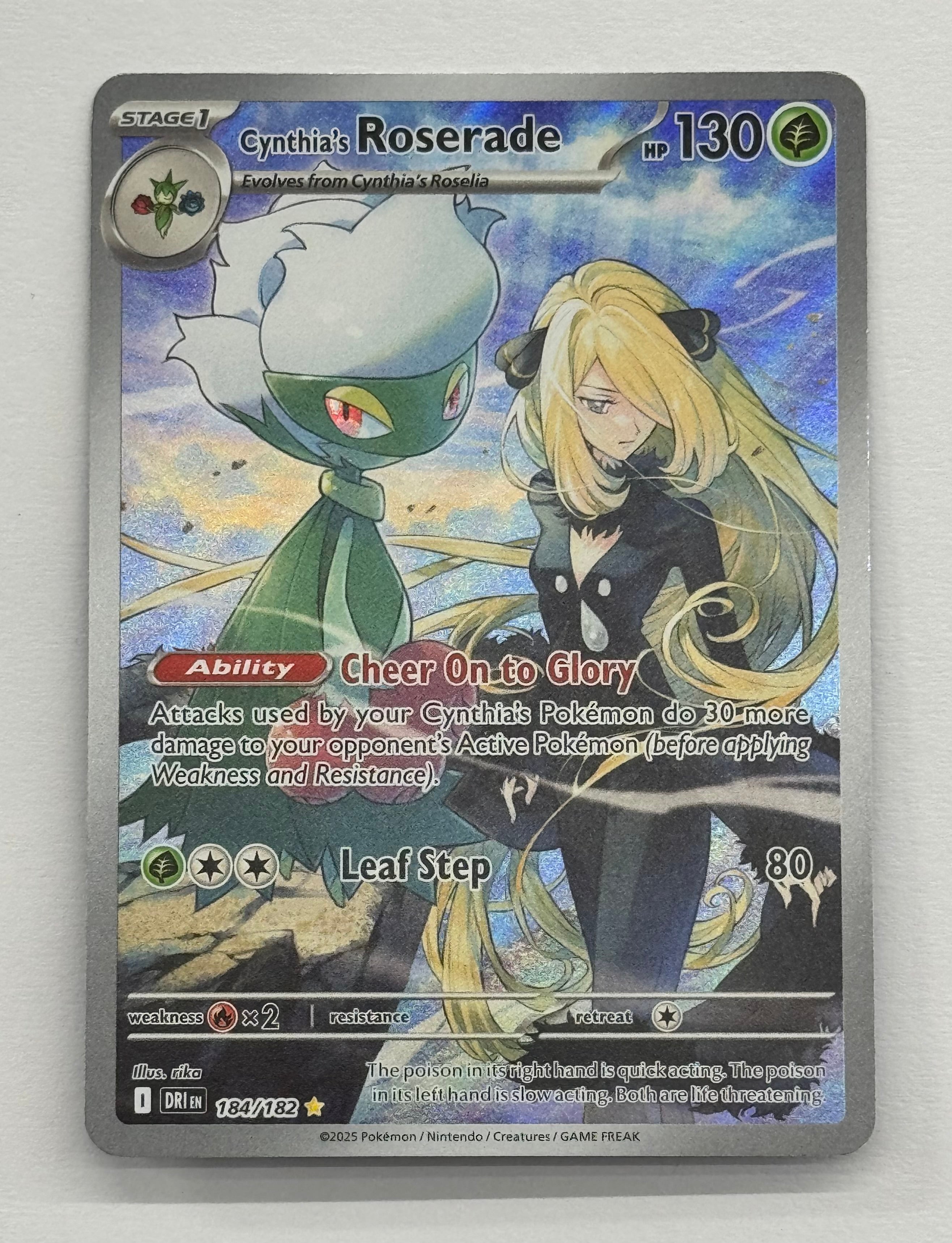 Pokémon TCG - Destined Rivals Cynthia's Roserade 184/182 NM
