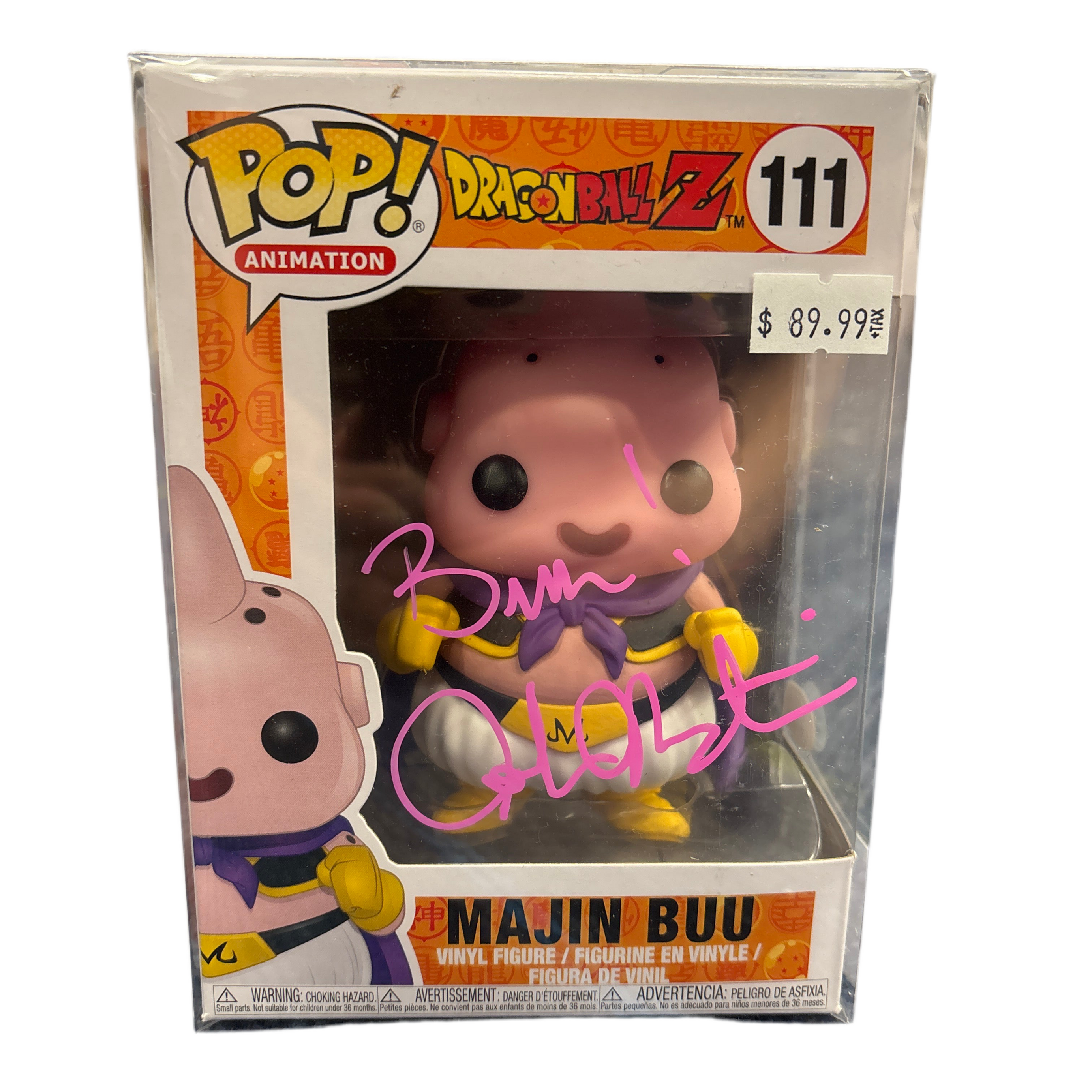 SIGNED Funko Pop! Animation Dragon Ball Z Majin Buu #111