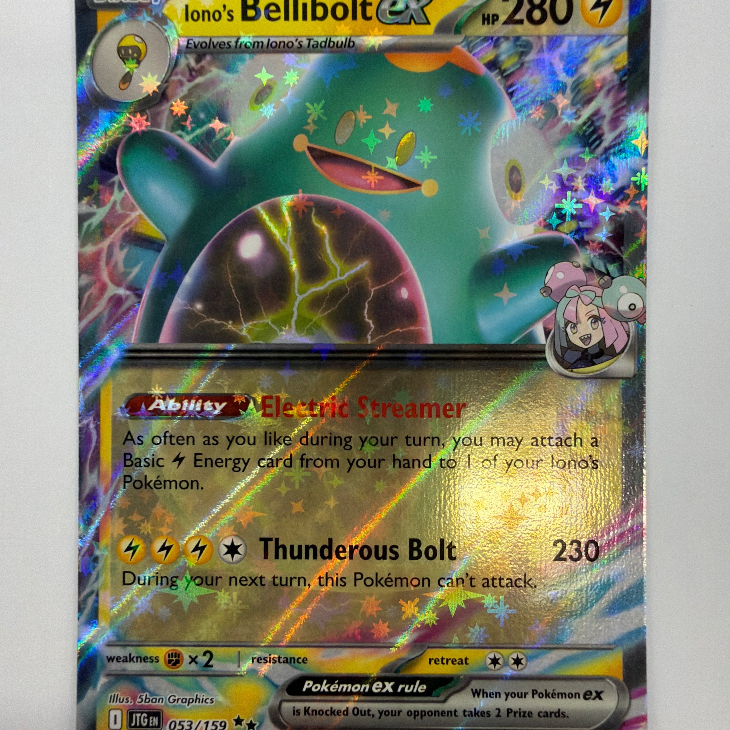 Pokémon TCG - Journey Together Iono's Bellibolt ex 053/159 NM