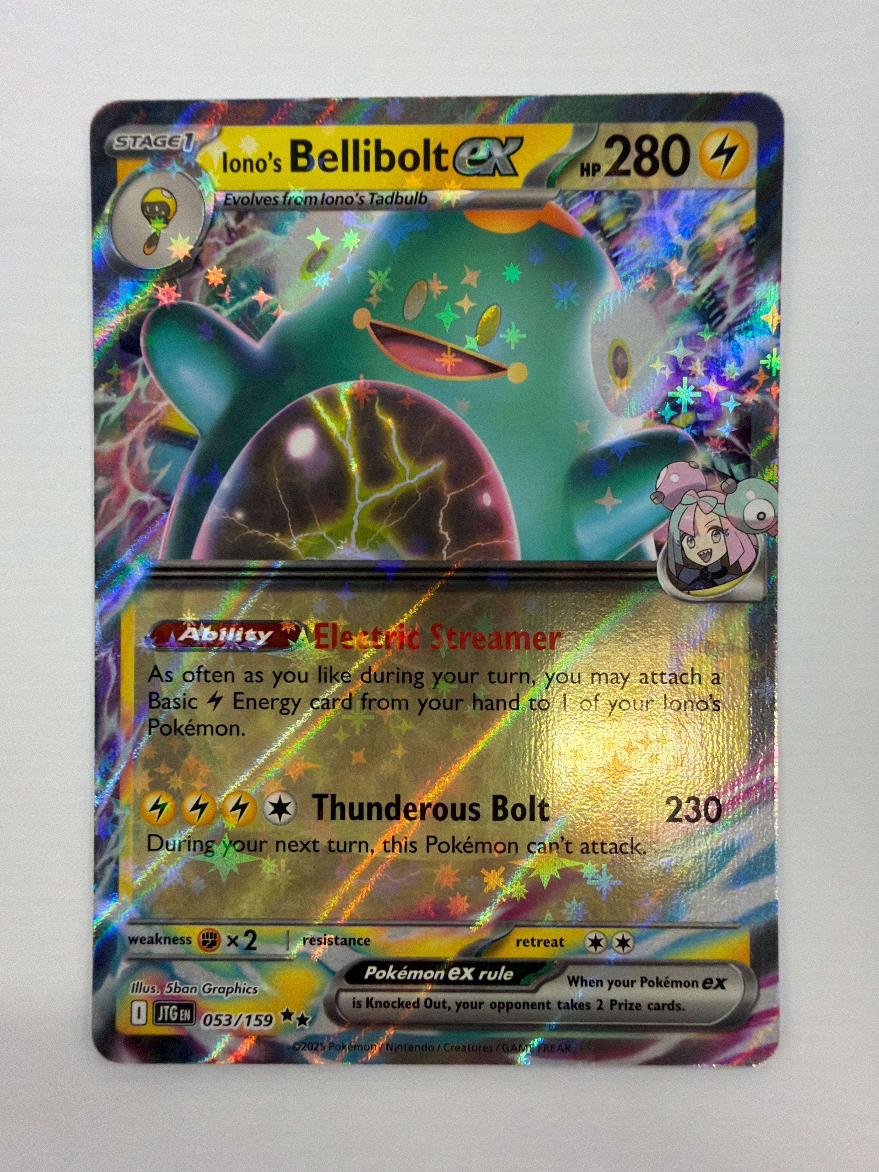 Pokémon TCG - Journey Together Iono's Bellibolt ex 053/159 NM