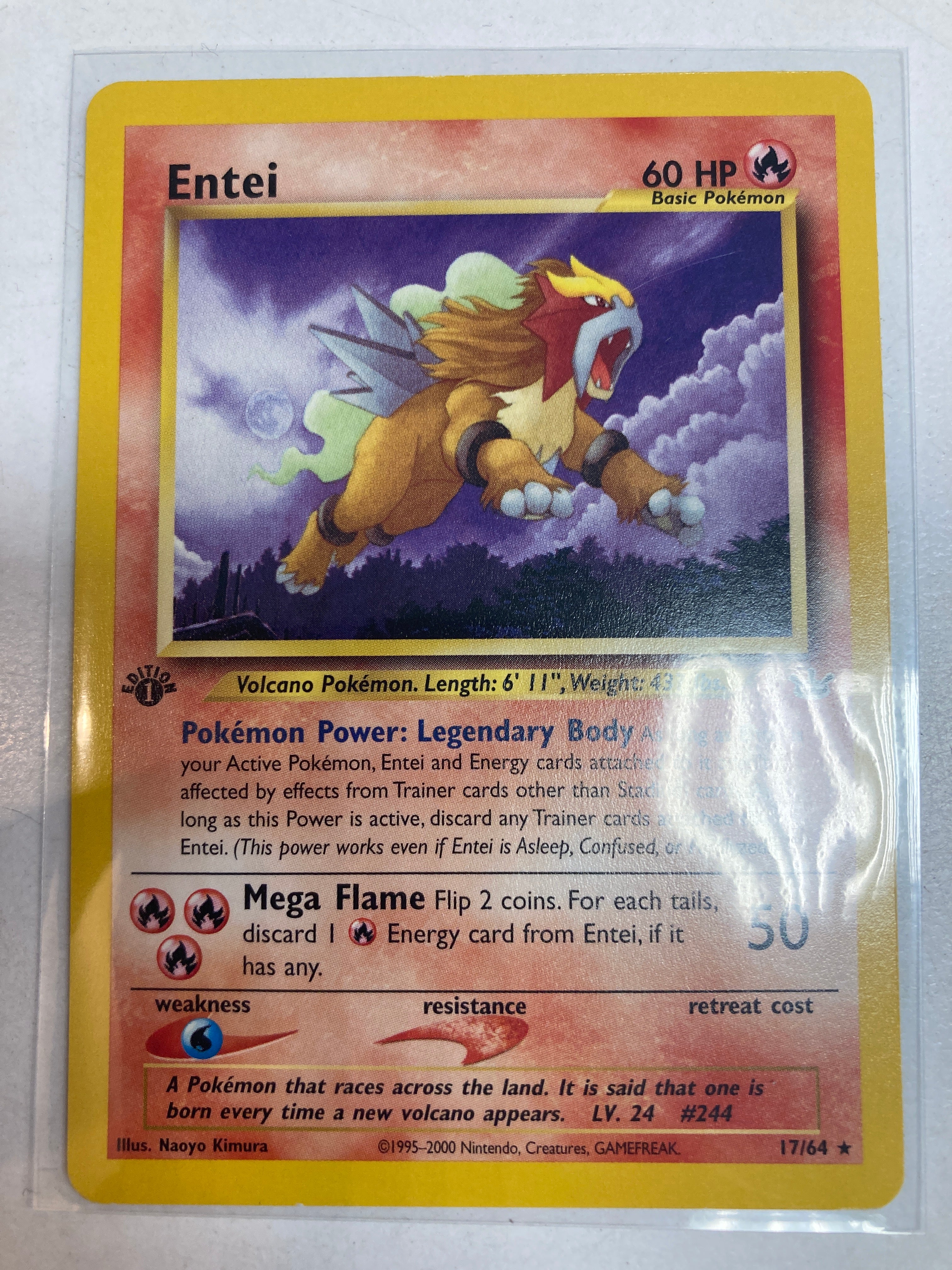 Pokémon TCG Entei 17/64 Neo Revelation First Edition NM – True Believers  Gaming and Collectibles