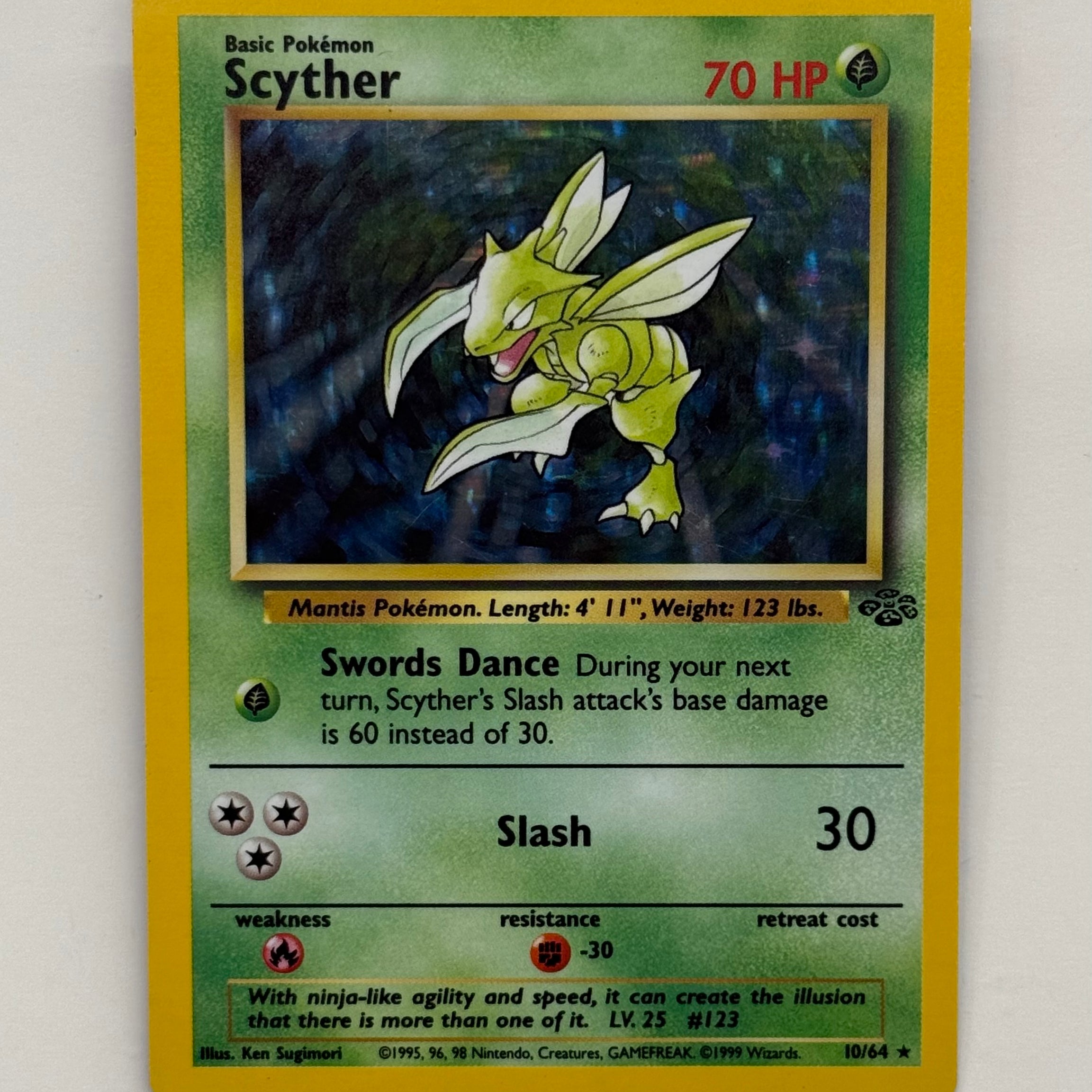 Pokémon TCG - Jungle Unlimited Scyther Holo 10/64 NM