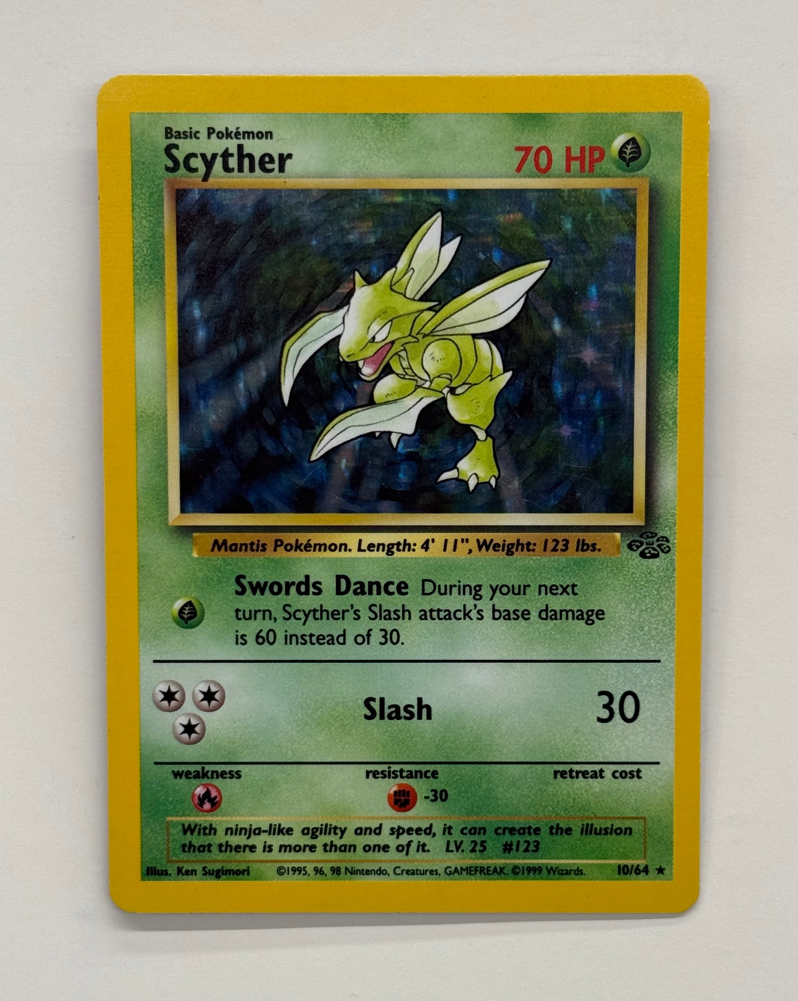 Pokémon TCG - Jungle Unlimited Scyther Holo 10/64 NM