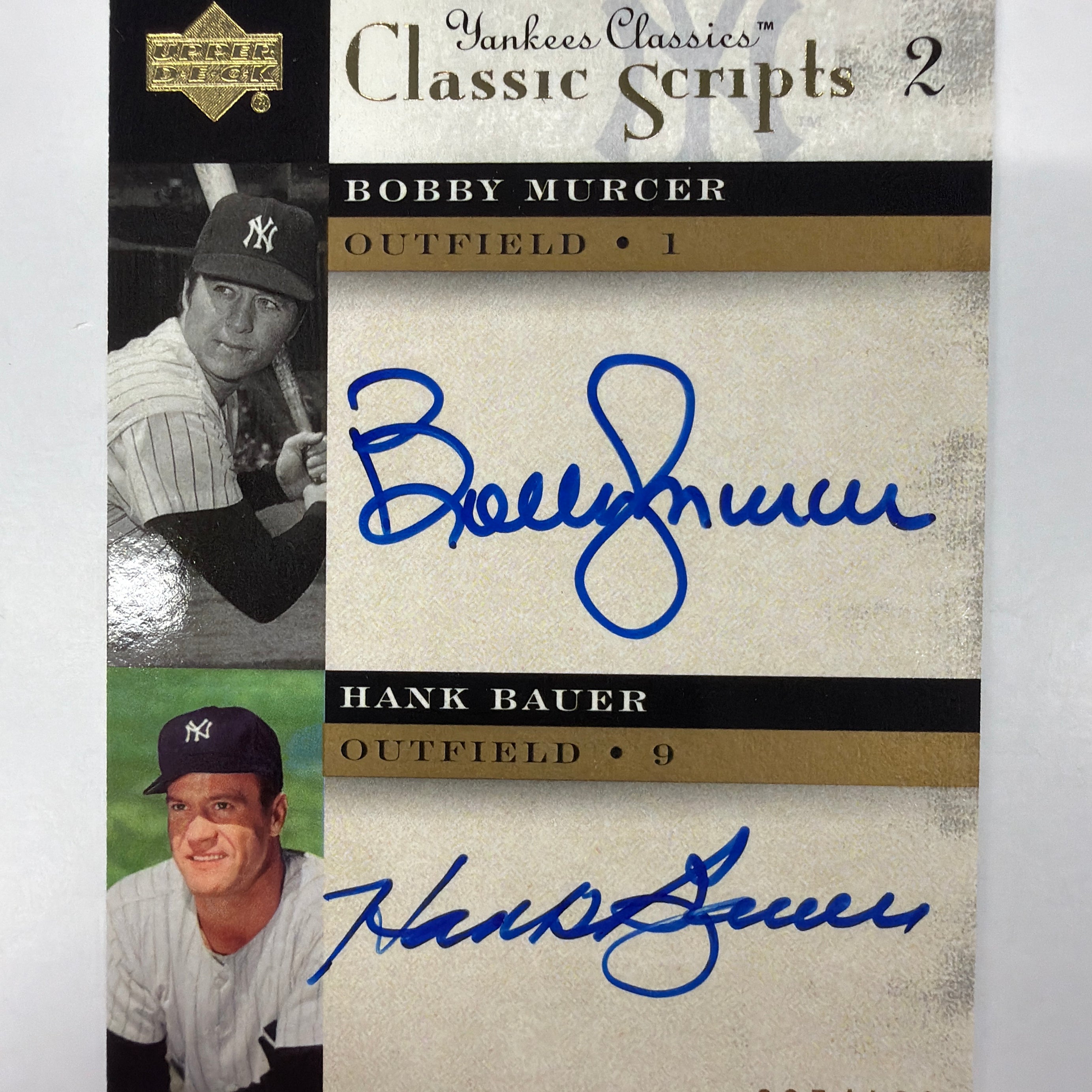 2004 Upper Deck Yankees Classics Classic Scripts 2 Bobby Murcer & Hank Bauer Dual Autograph 097/100