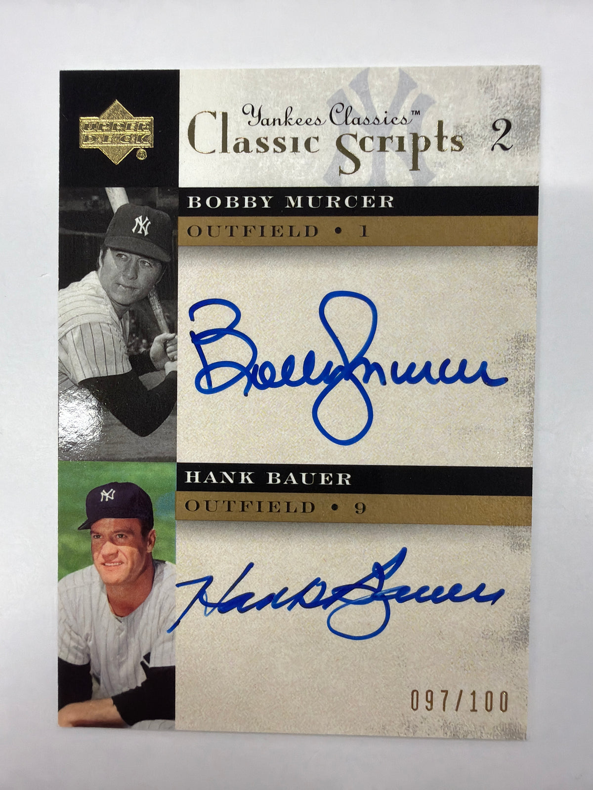2004 Upper Deck Yankees Classics Classic Scripts 2 Bobby Murcer & Hank Bauer Dual Autograph 097/100
