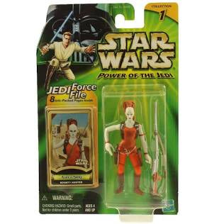 Hasbro, Collection One Star Wars Power of the Jedi, Jedi Force File Aurra Sing Bounty Hunter Action Figure