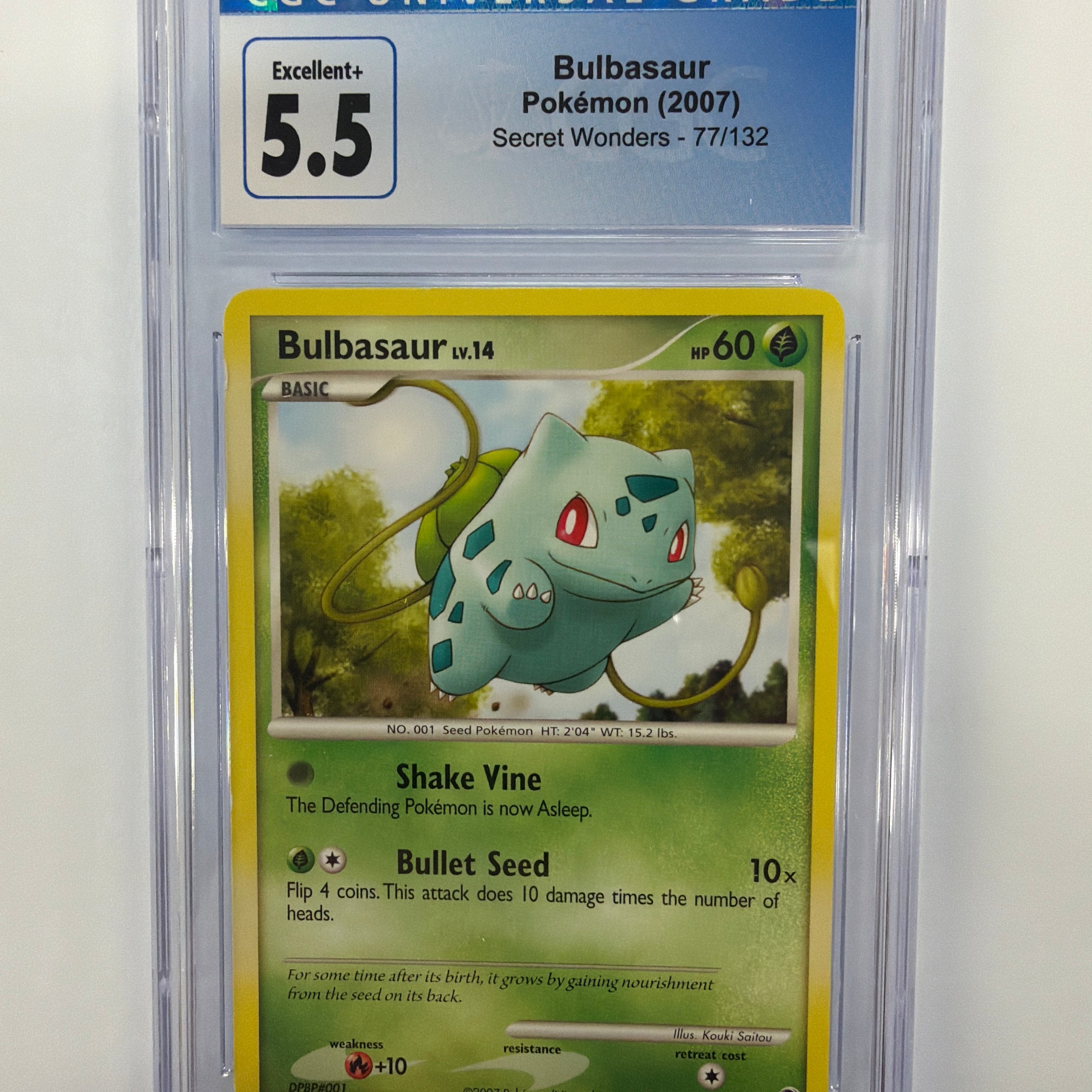 Pokémon TCG - CGC Excellent+ 5.5 Secret Wonders Bulbasaur 77/132
