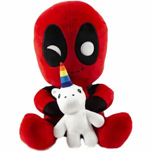 Kidrobot Marvel Deadpool Riding a Unicorn HUGME Plush