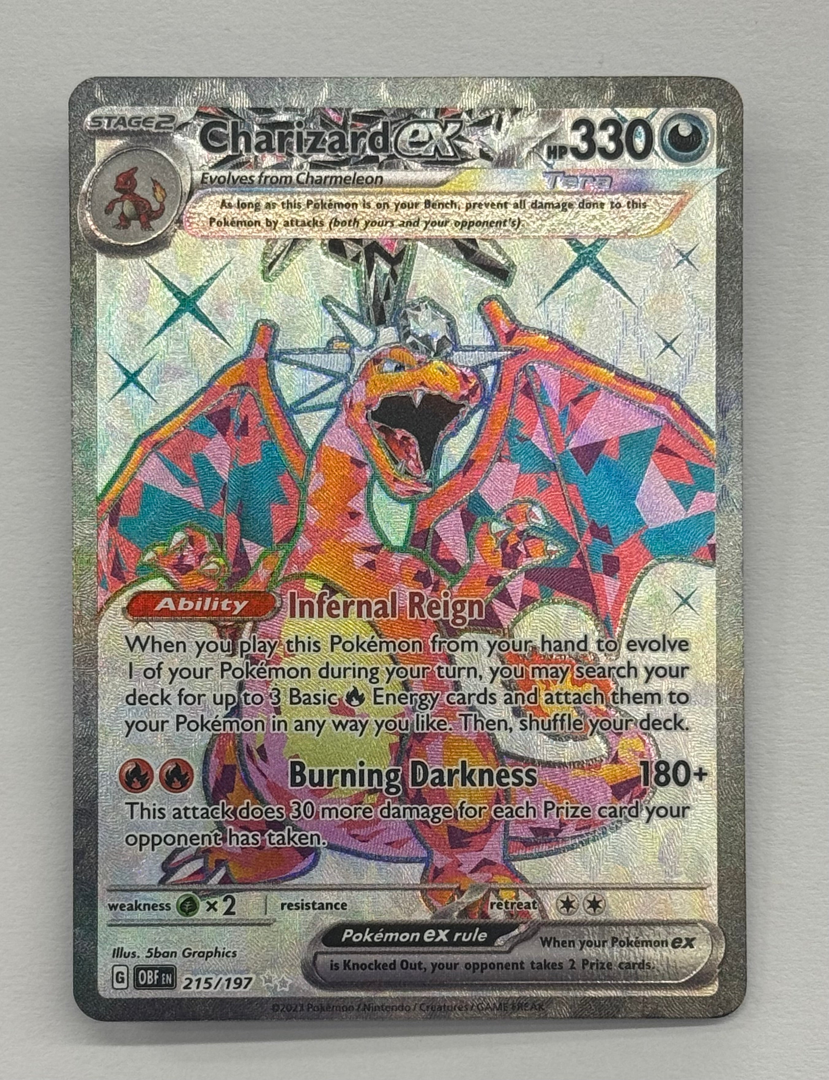 Pokémon TCG - Obsidian Flames Charizard EX 215/197 NM