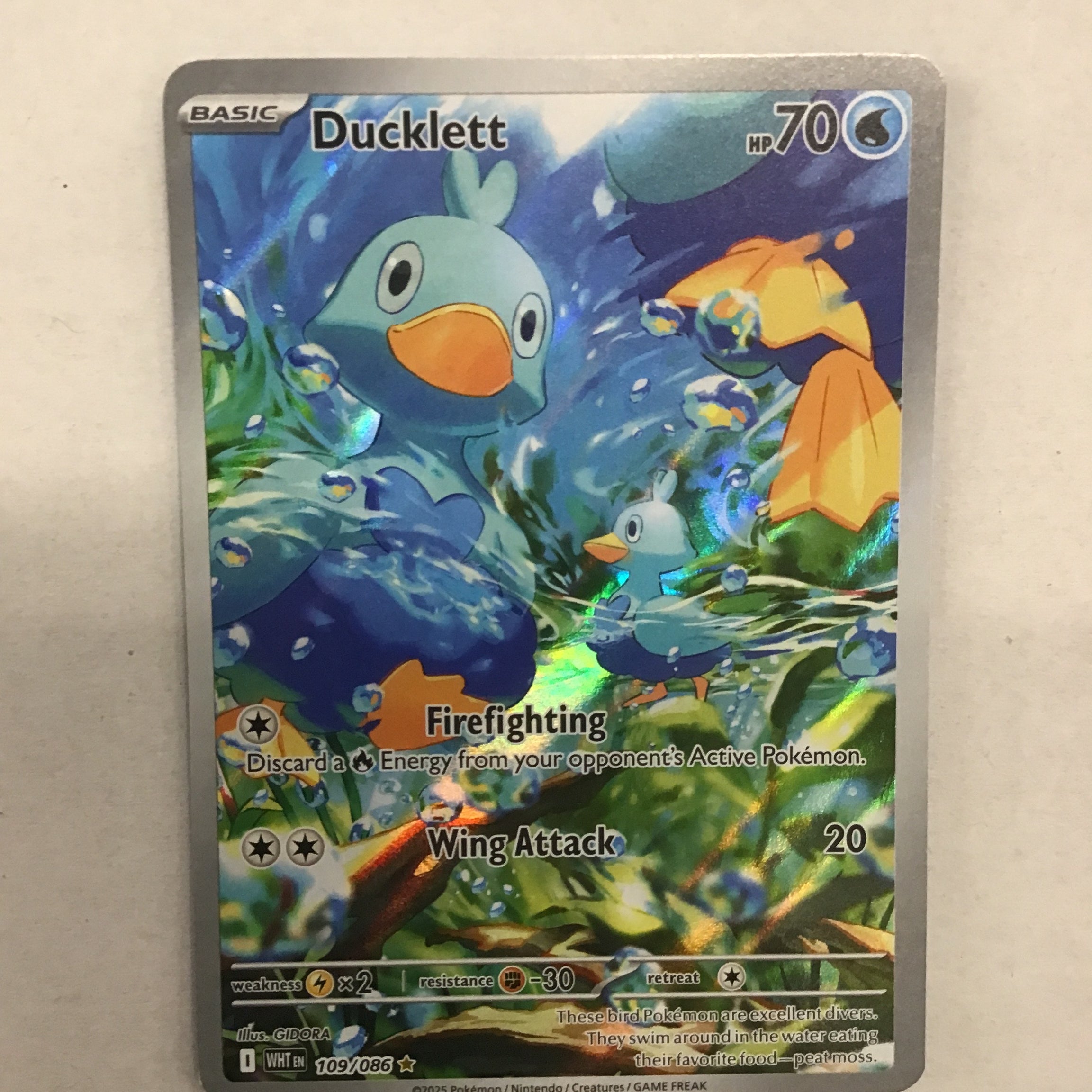 Pokémon TCG - White Flare Ducklett 109/86 NM