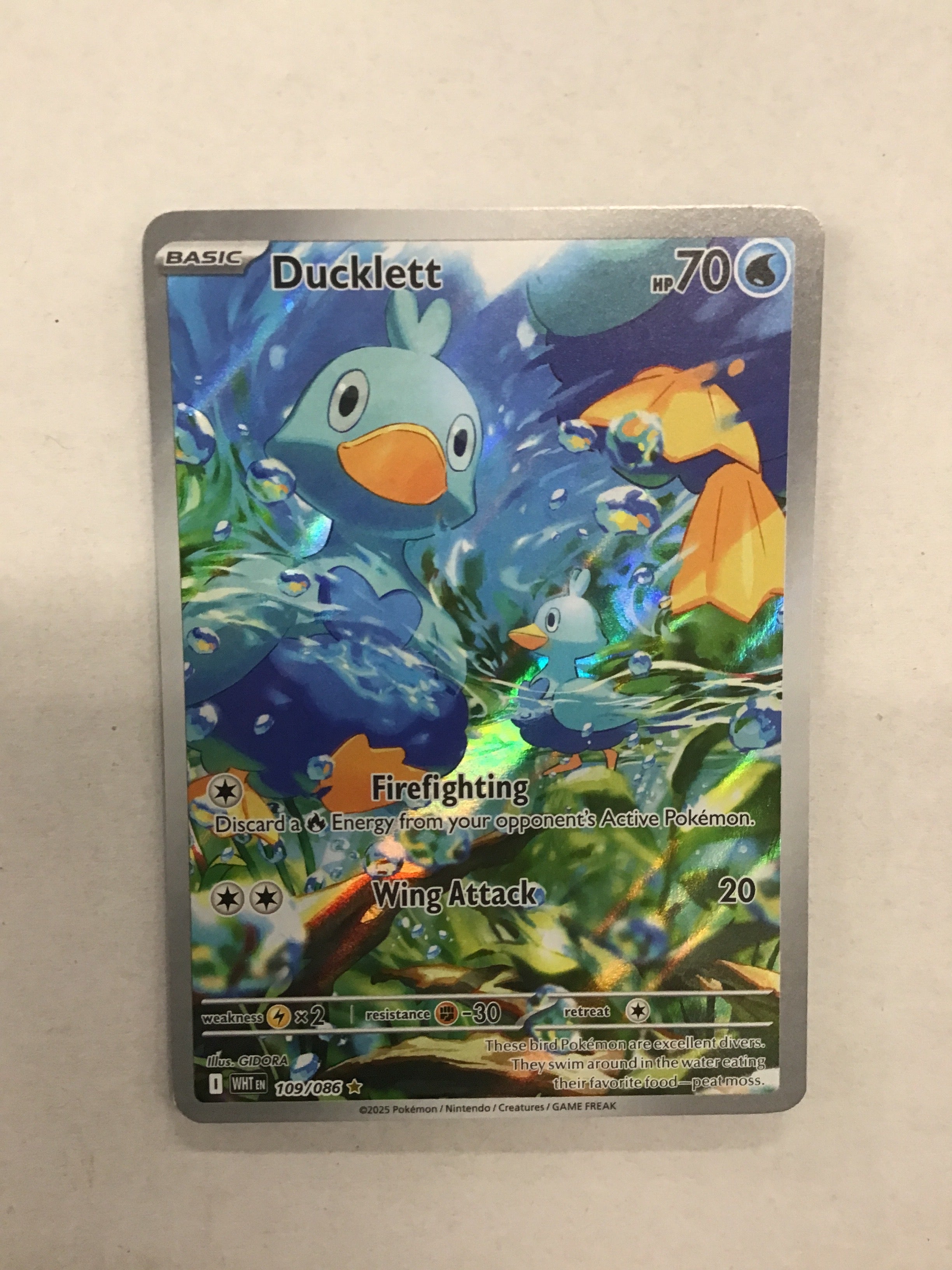 Pokémon TCG - White Flare Ducklett 109/86 NM