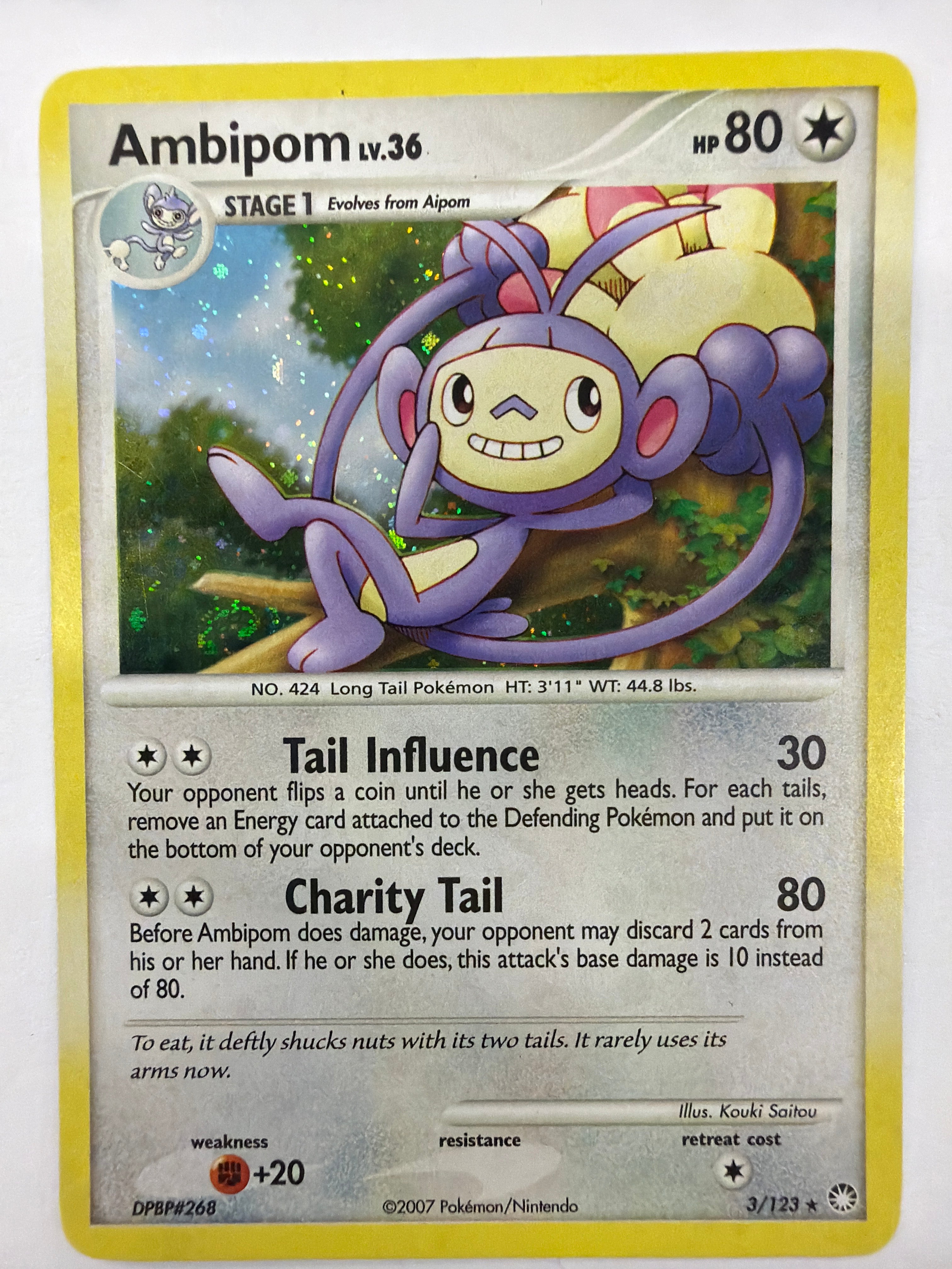 Pokémon TCG - Mysterious Treasures Ambipom 3/123 Holo LP