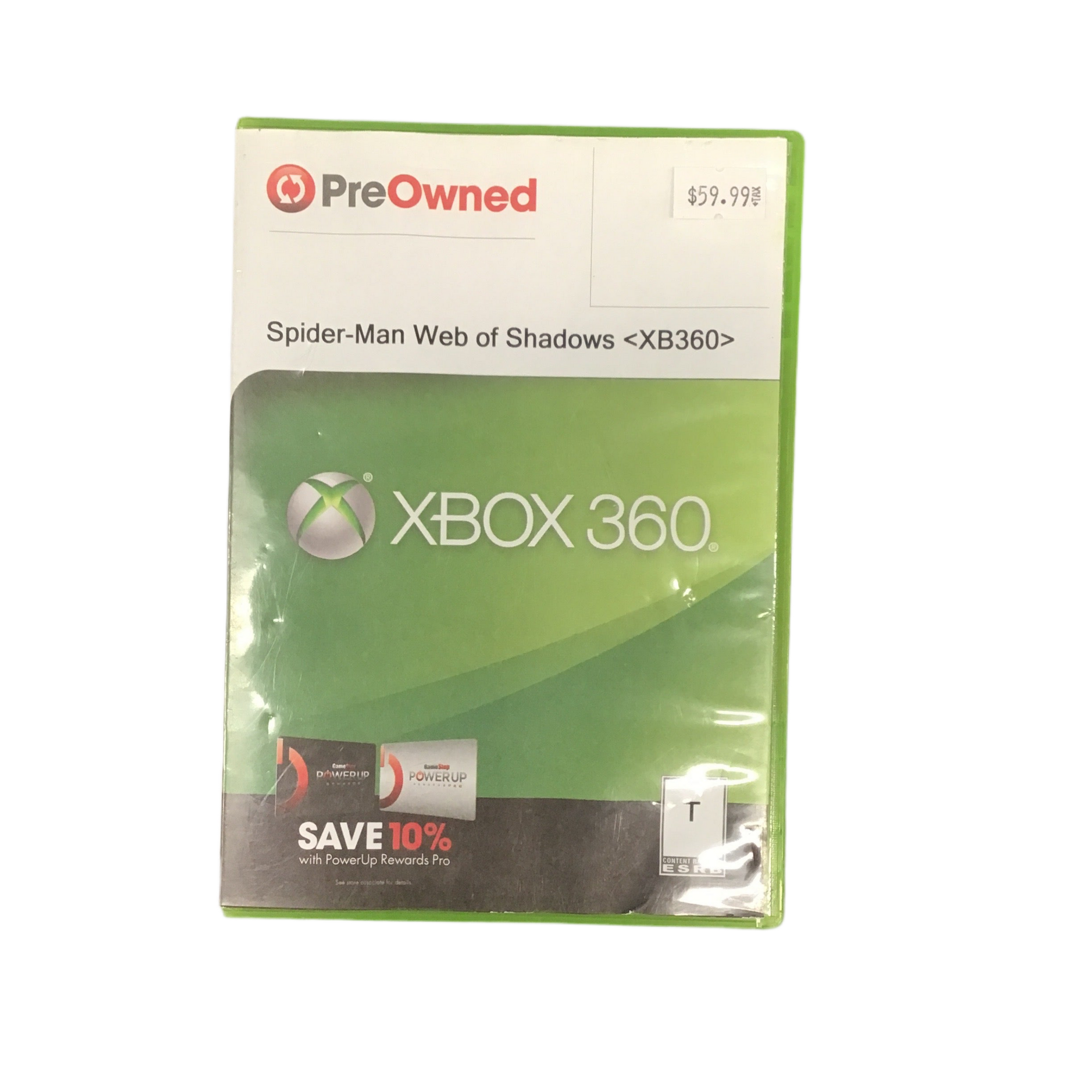 XBOX 360 Spider-Man Web of Shadows Video Game