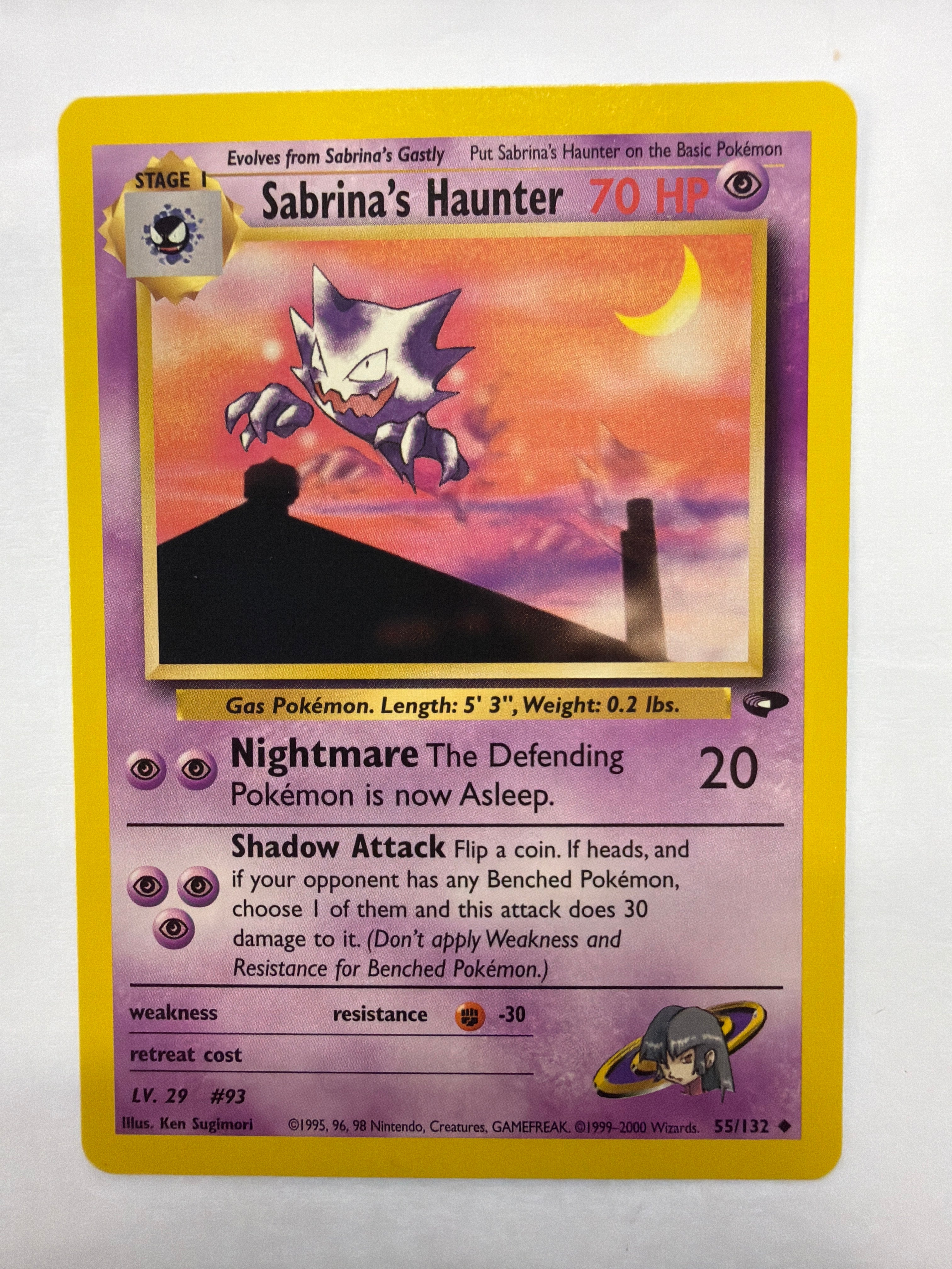 Pokémon TCG - Gym Challenge Unlimited Sabrina's Haunter 55/132 Non-Holo NM