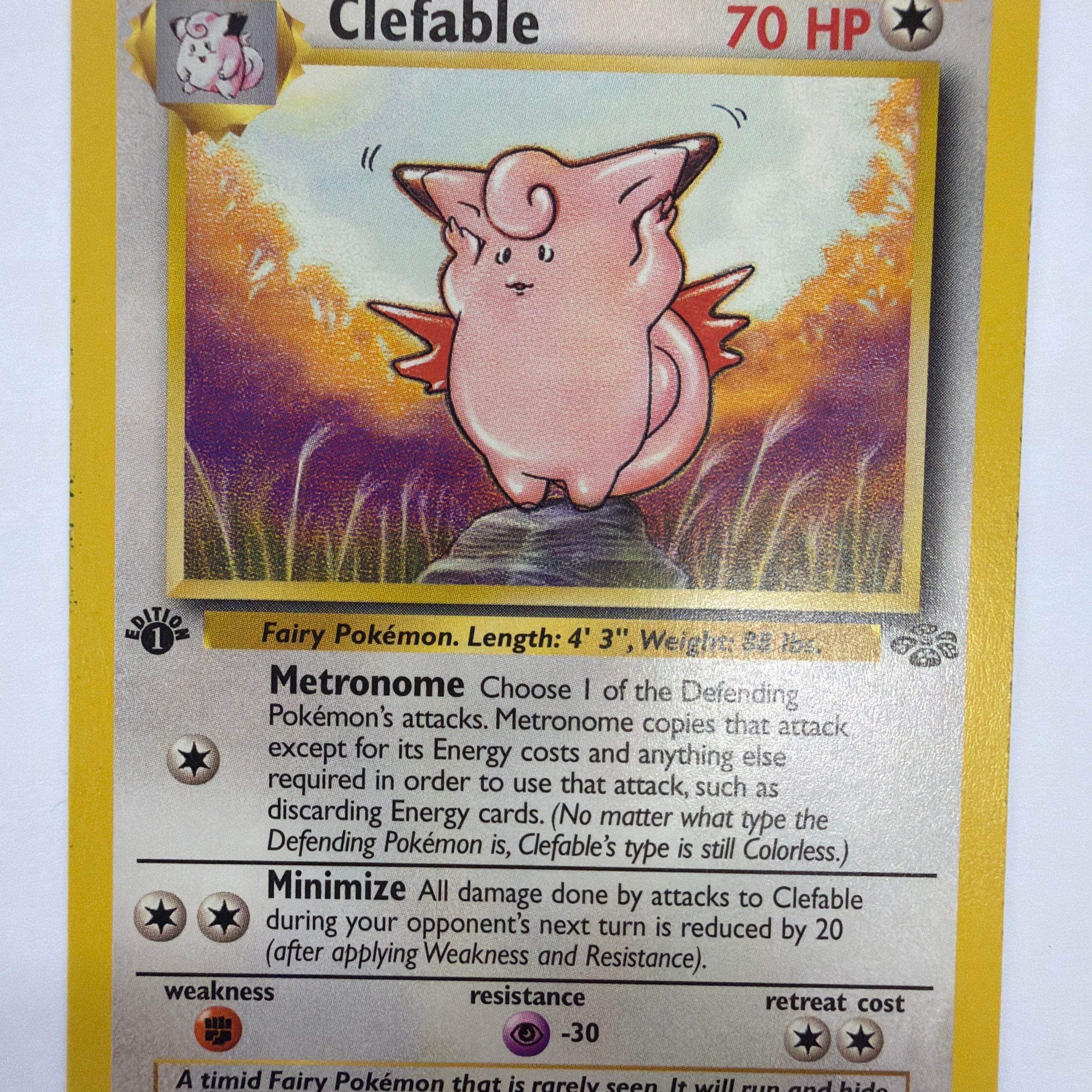 Pokémon TCG - Jungle 1st Edition Clefable 17/64 Non-Holo MP