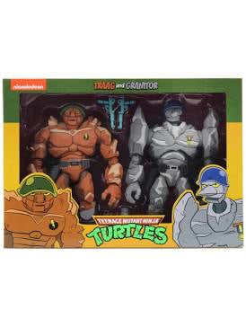 Neca Reel Toys Nickelodeon Teenage Mutant Ninja Turtles Traag and Granitor 2 Pack Action Figures