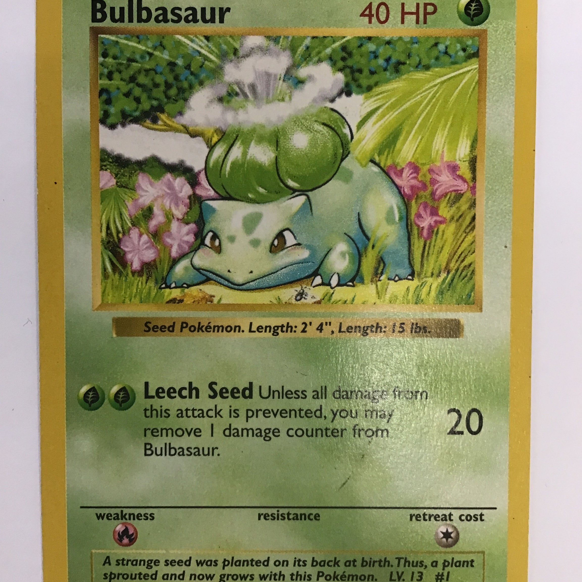 Pokémon TCG - Base Set Unlimited Bulbasaur (Shadowless) 44/102 NM