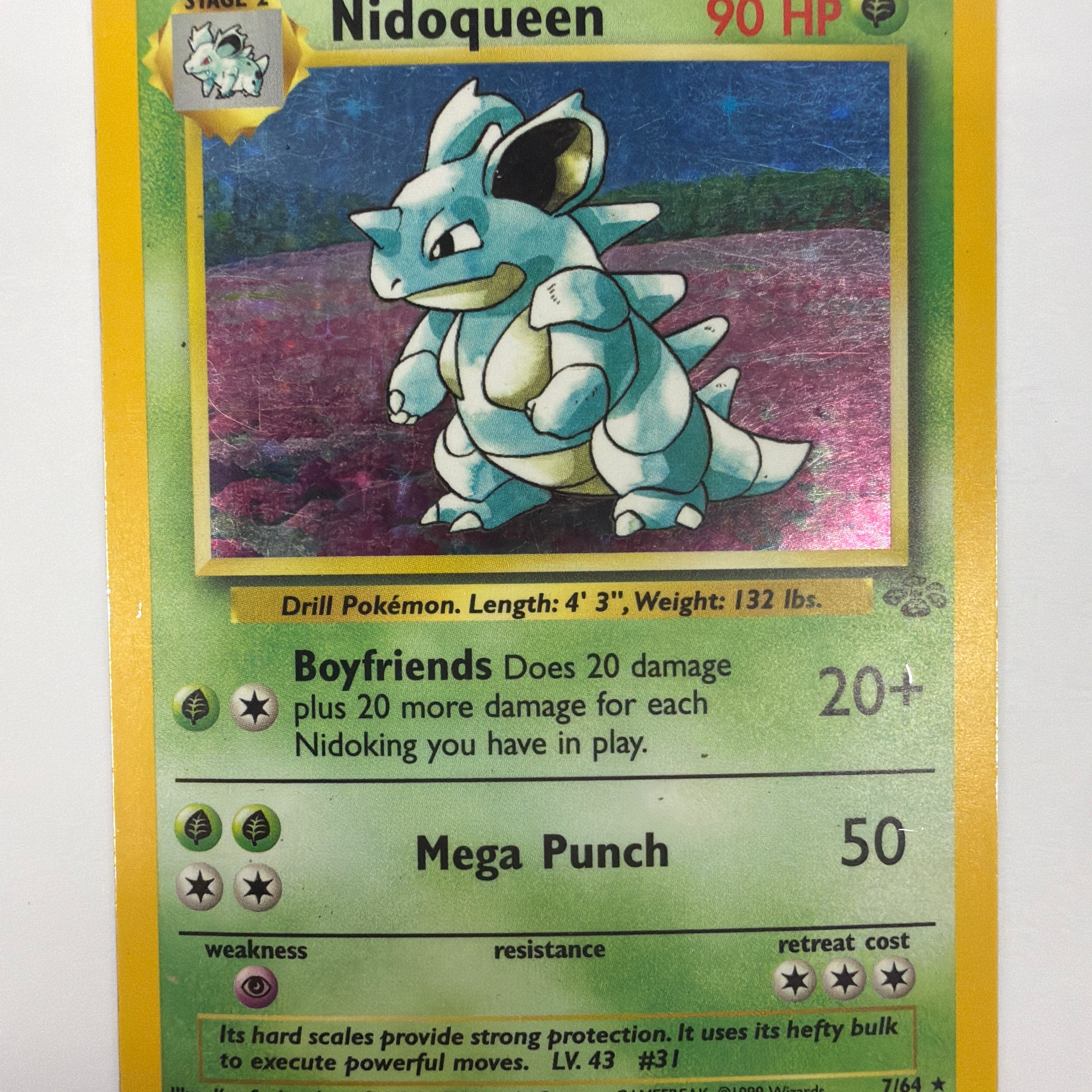 Pokémon TCG - Jungle Unlimited Nidoqueen 7/64 Holo HP