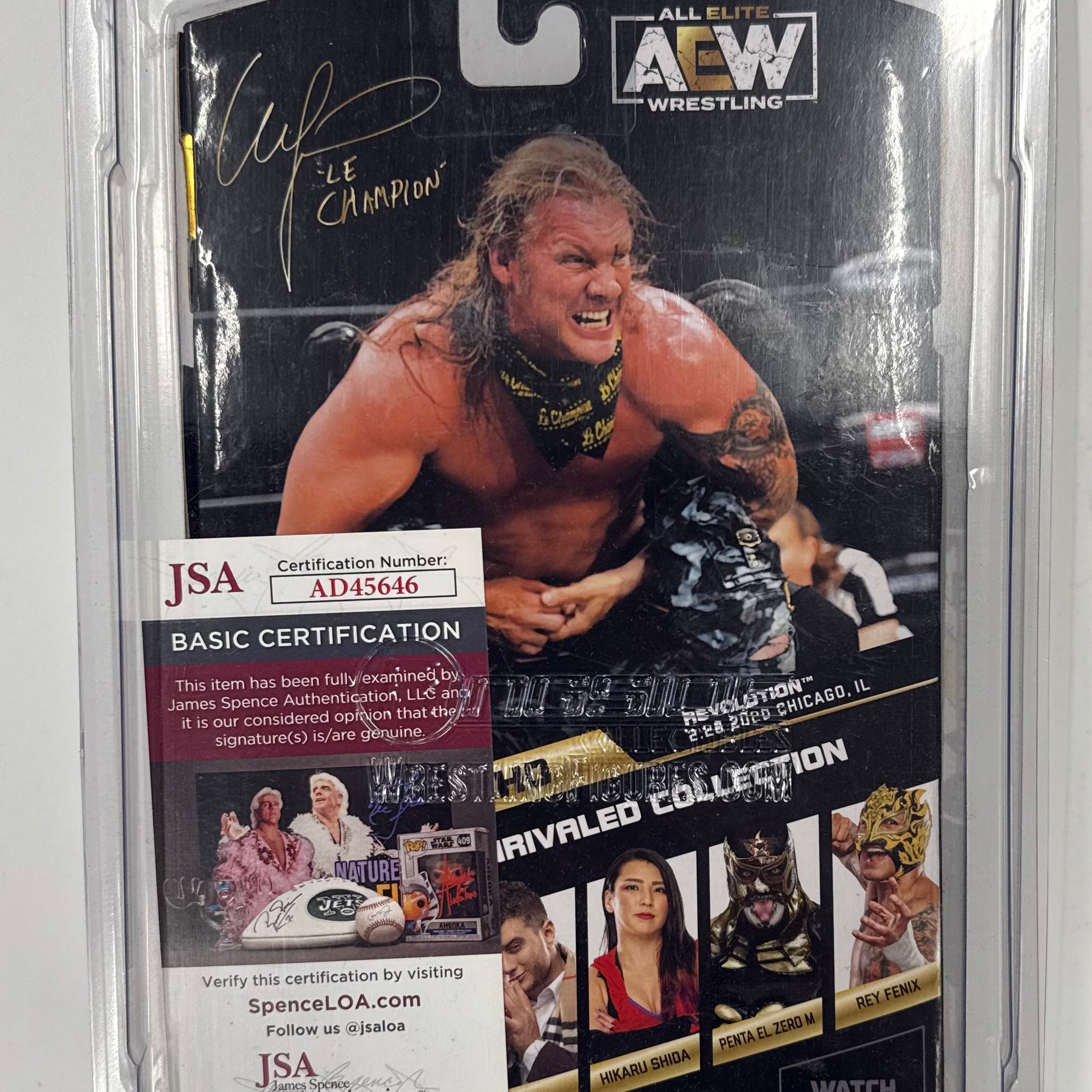 AEW Jazwares Unrivaled Collection Series 6 Chris Jericho Signed W/ JSA Cerftication