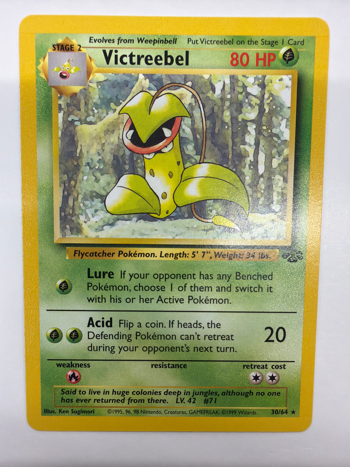 Pokémon TCG - Jungle Unlimited Victreebel 30/64 Non-Holo LP