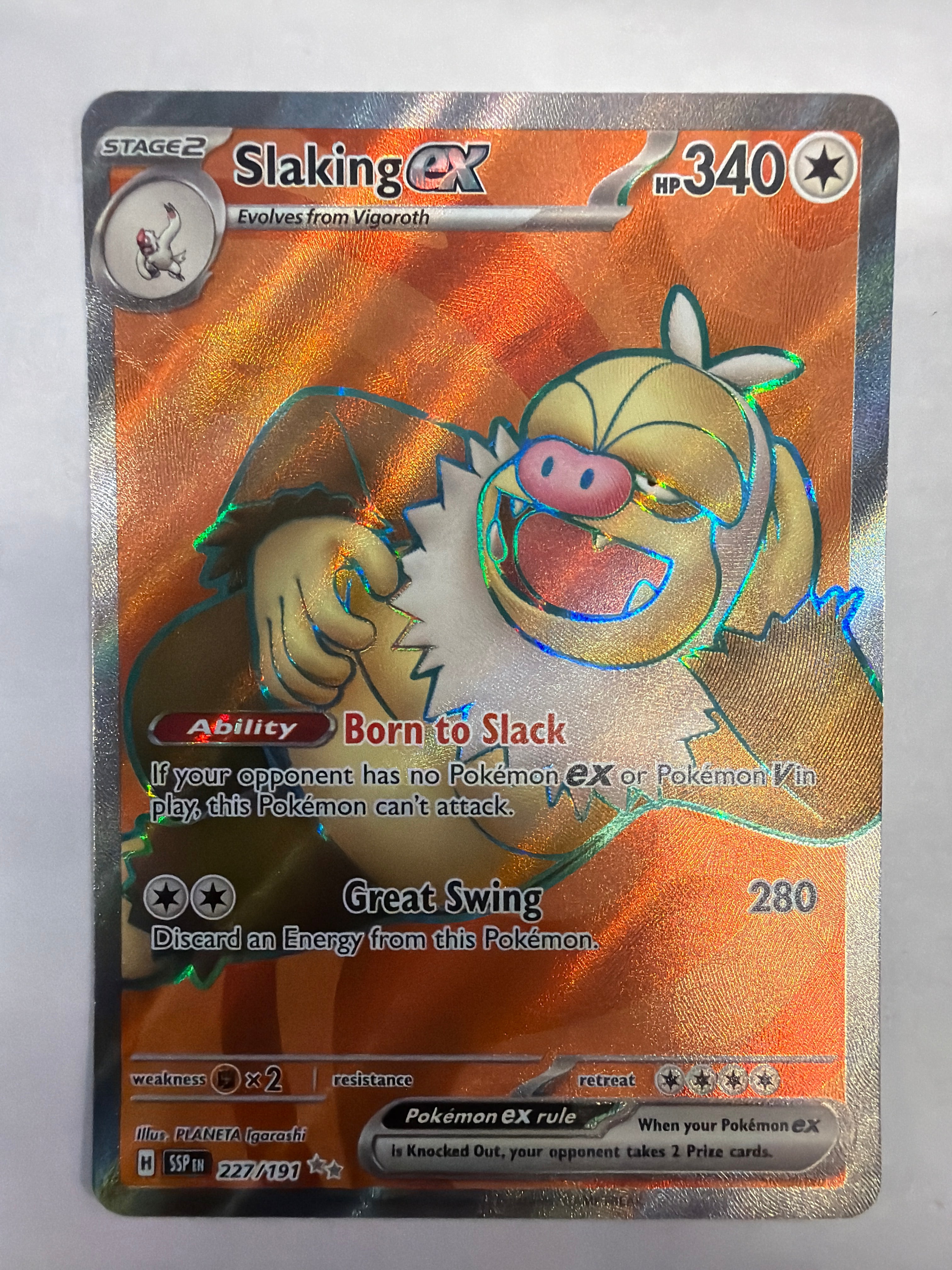 Pokémon TCG - Surging Sparks Slaking ex 227/191 NM