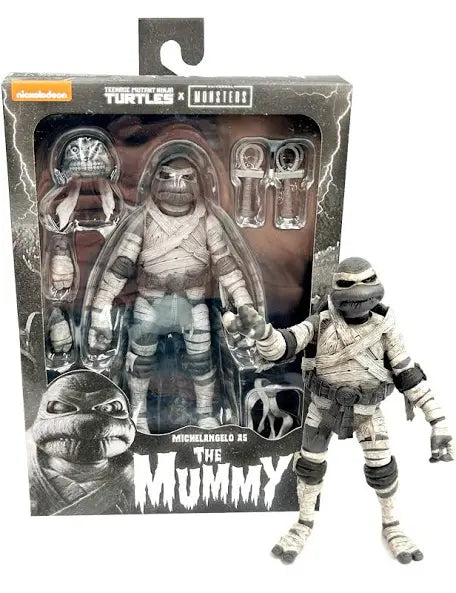 Neca Nickelodeon Teenage Mutant Ninja Turtles x Universal Monsters Michelangelo as The Mummy Action Figure