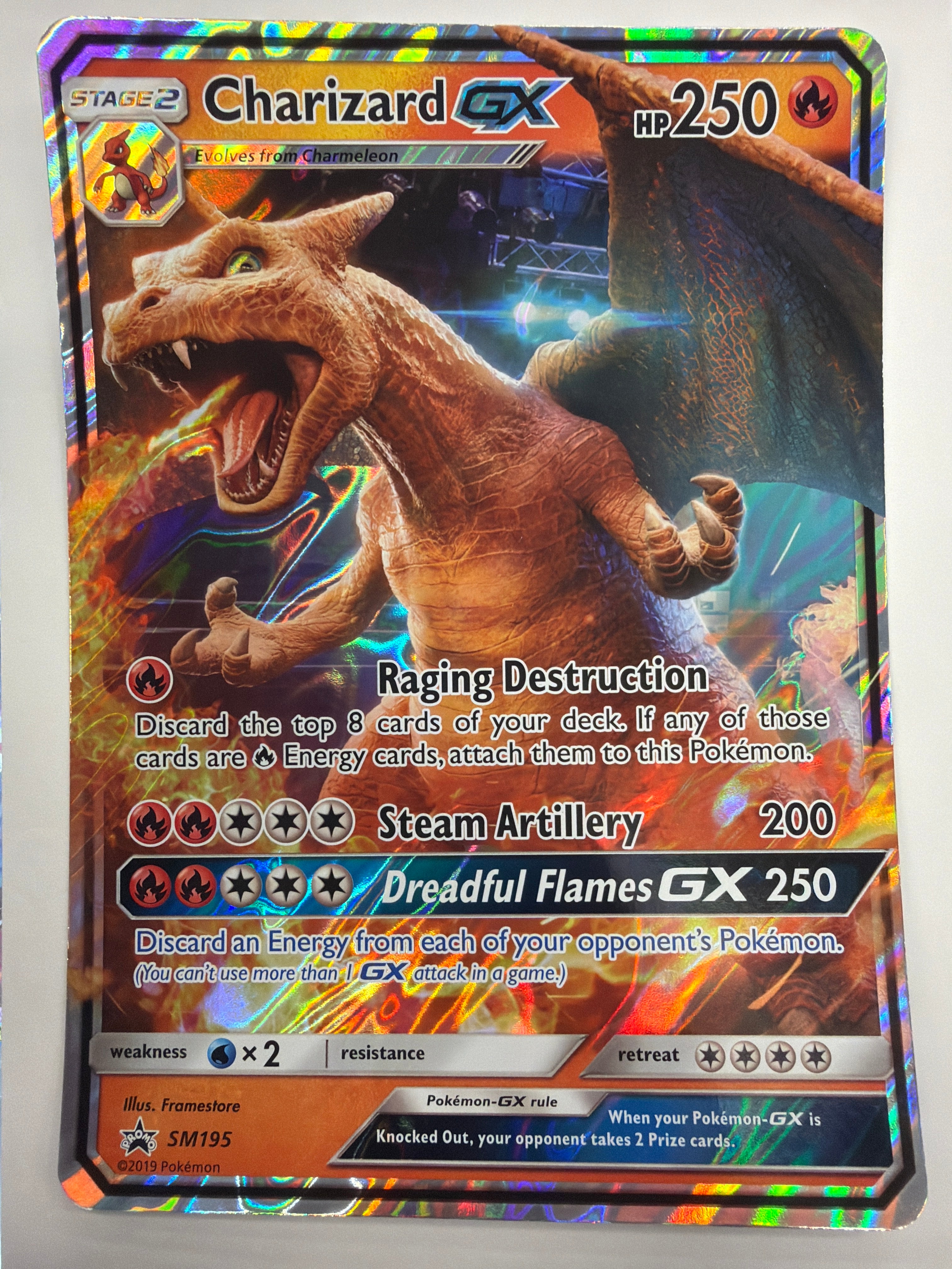 Pokémon TCG - Jumbo Promo Charizard GX SM195 MP