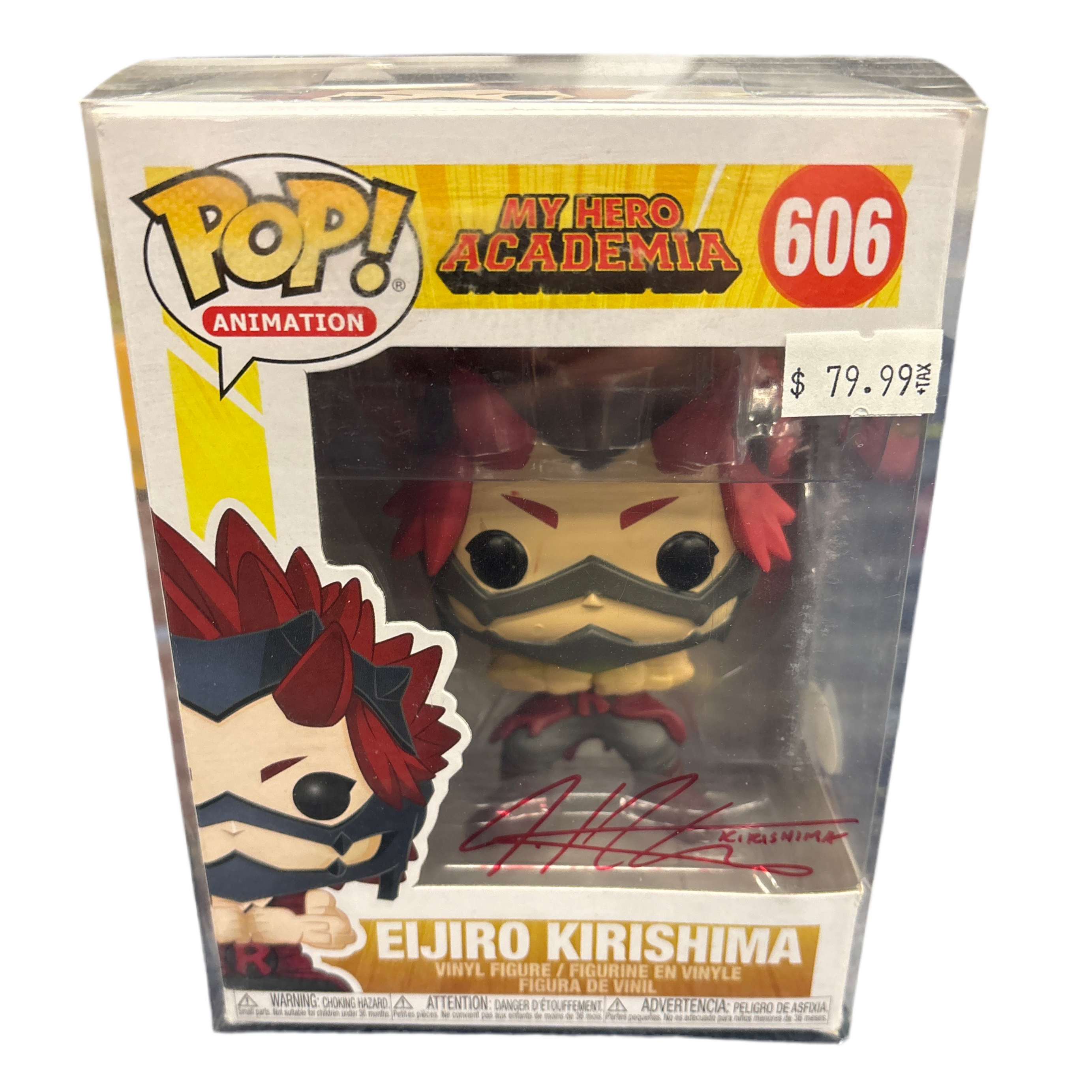 SIGNED Funko Pop! Animation My Hero Academia Eijiro Kirishima #606