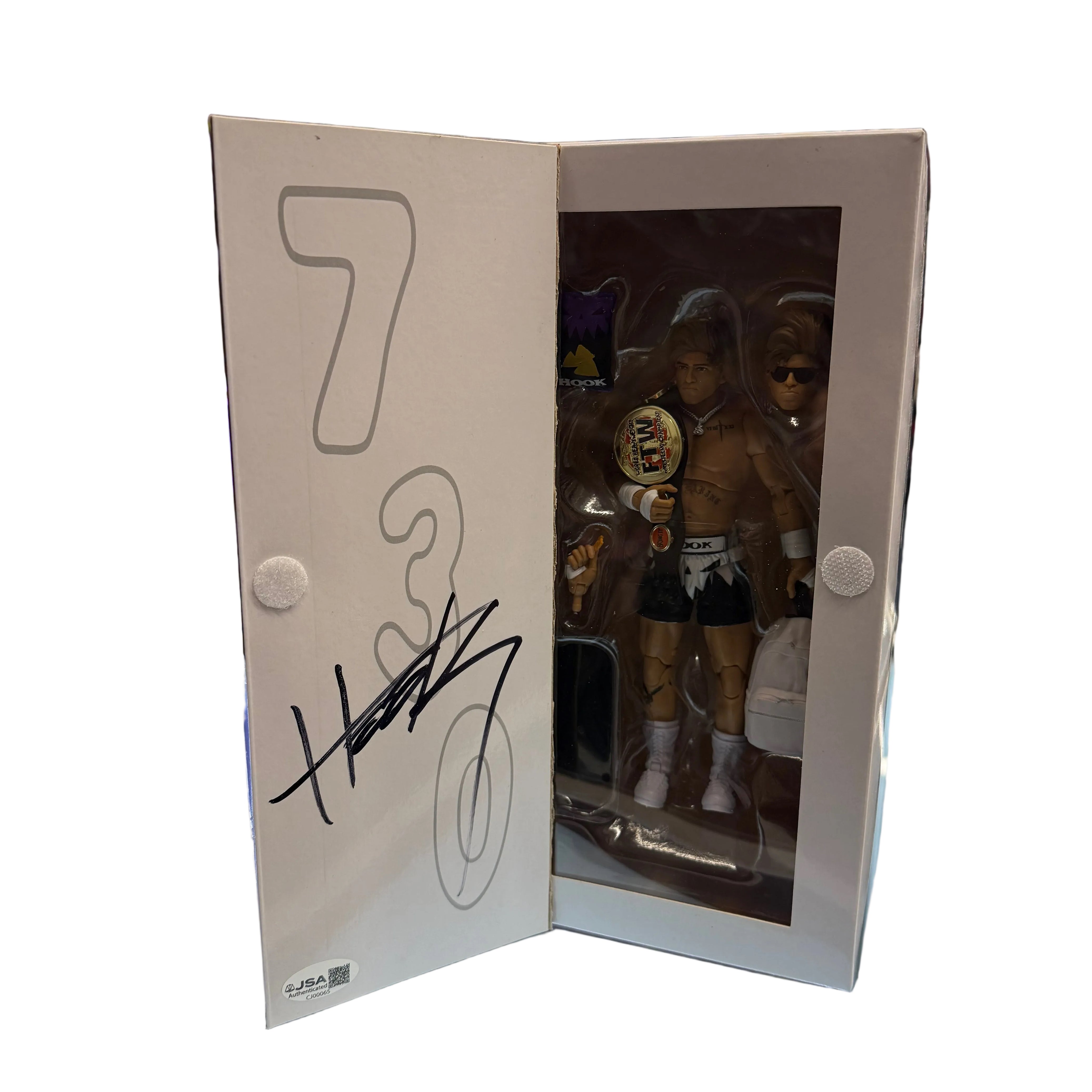 AEW Ringside Collectibles Exclusive Hook Signed Action Figure W/ JSA Cerftication