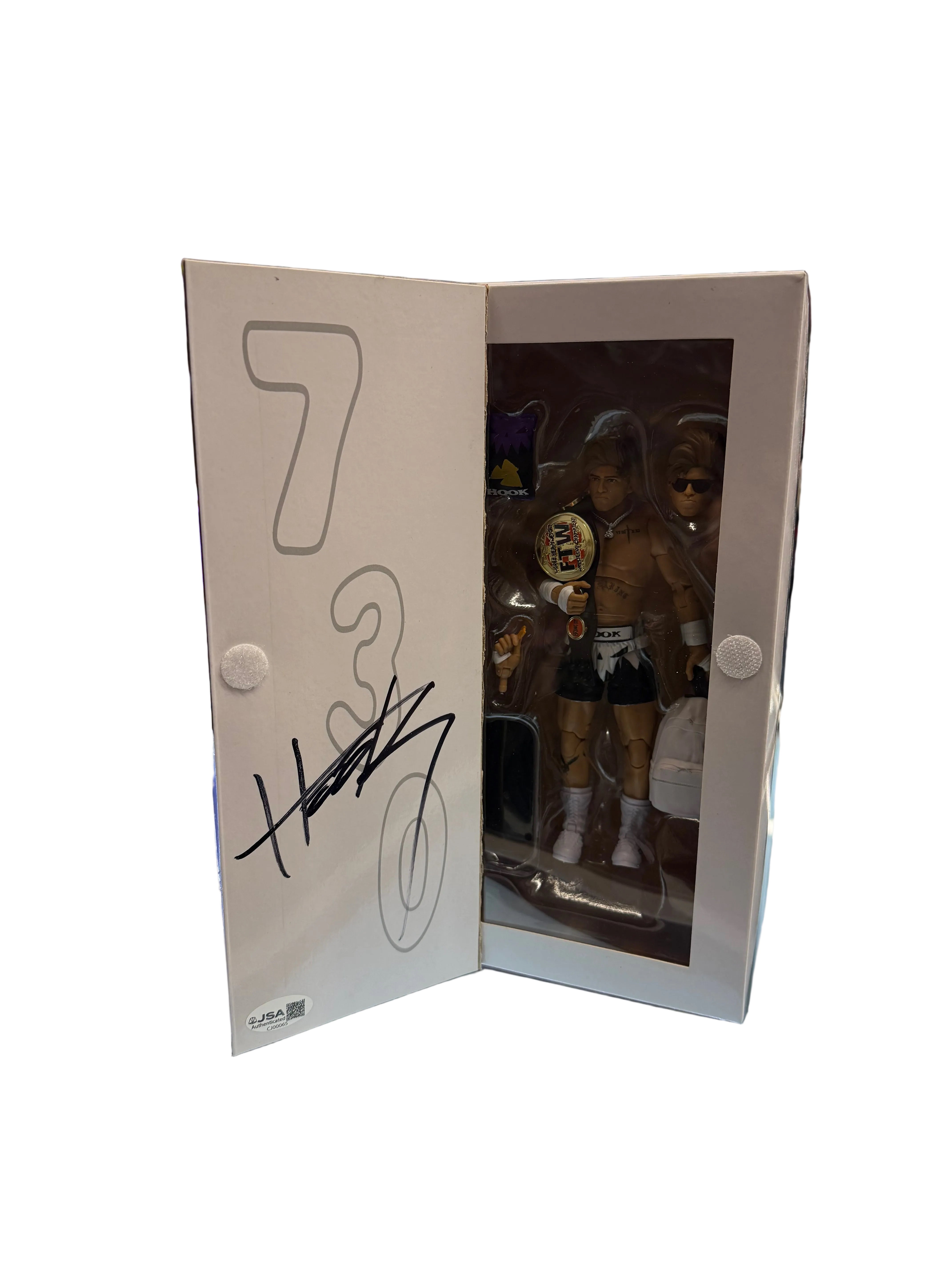AEW Ringside Collectibles Exclusive Hook Signed Action Figure W/ JSA Cerftication