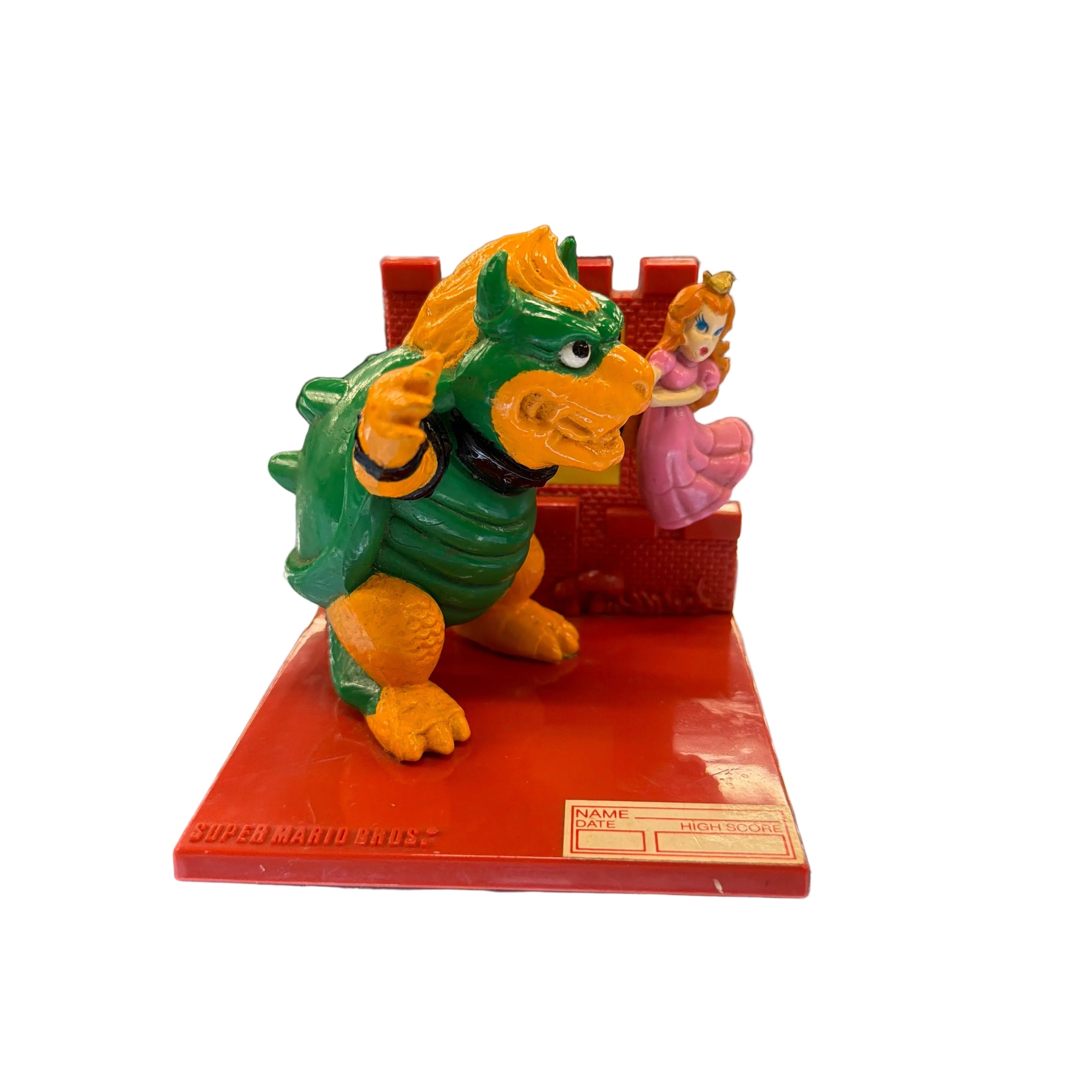 1988 Hasbro Super Mario Bros. "Bowser Guards Princess Toadstool" Trophy Figure