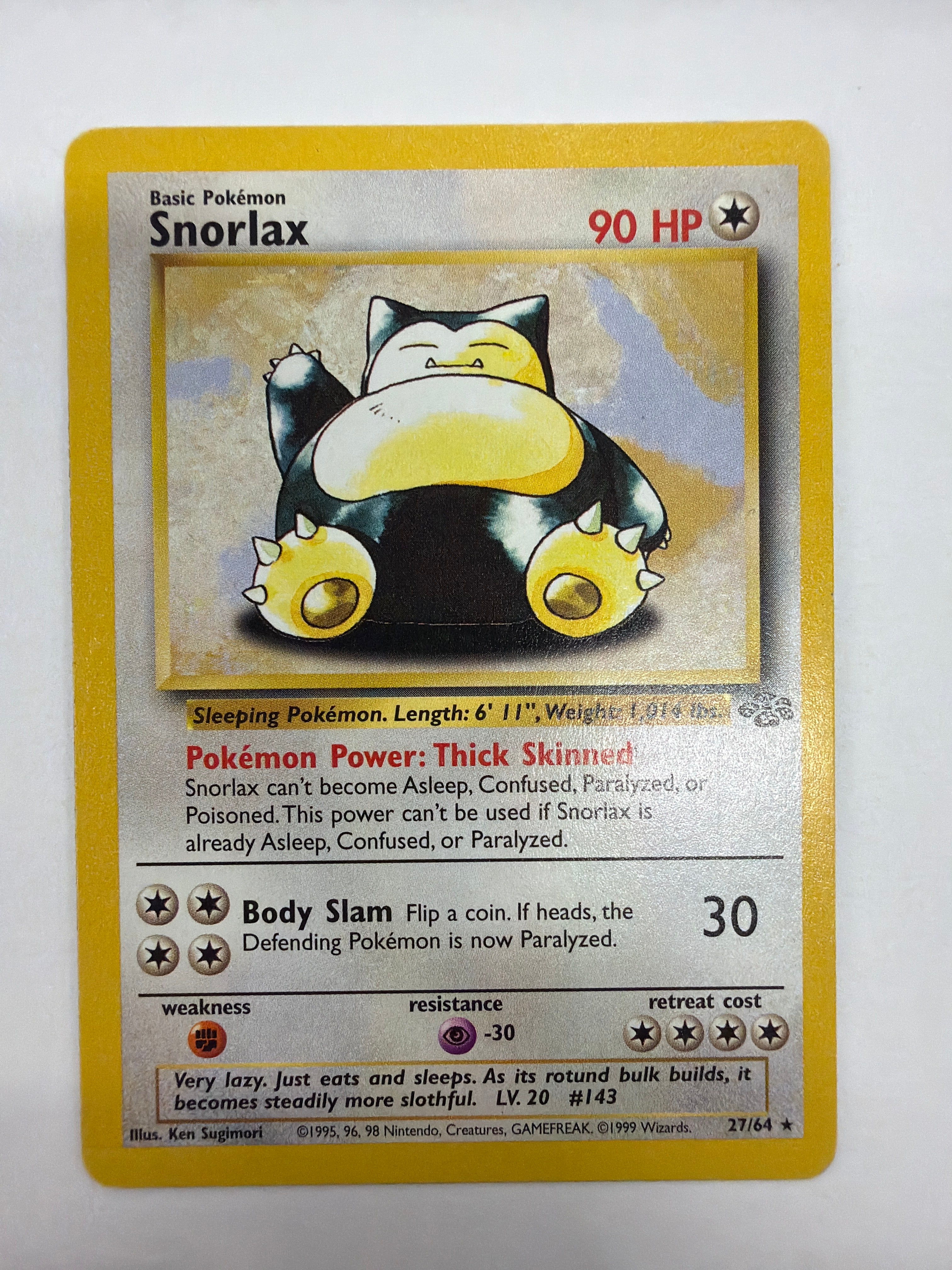 Pokémon TCG - Jungle Unlimited Snorlax 27/64 Non-Holo MP