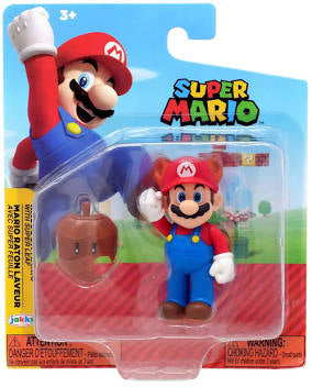 Jakks Super Mario World of Nintendo Raccoon Mario with Super Leaf 2.5” Figure