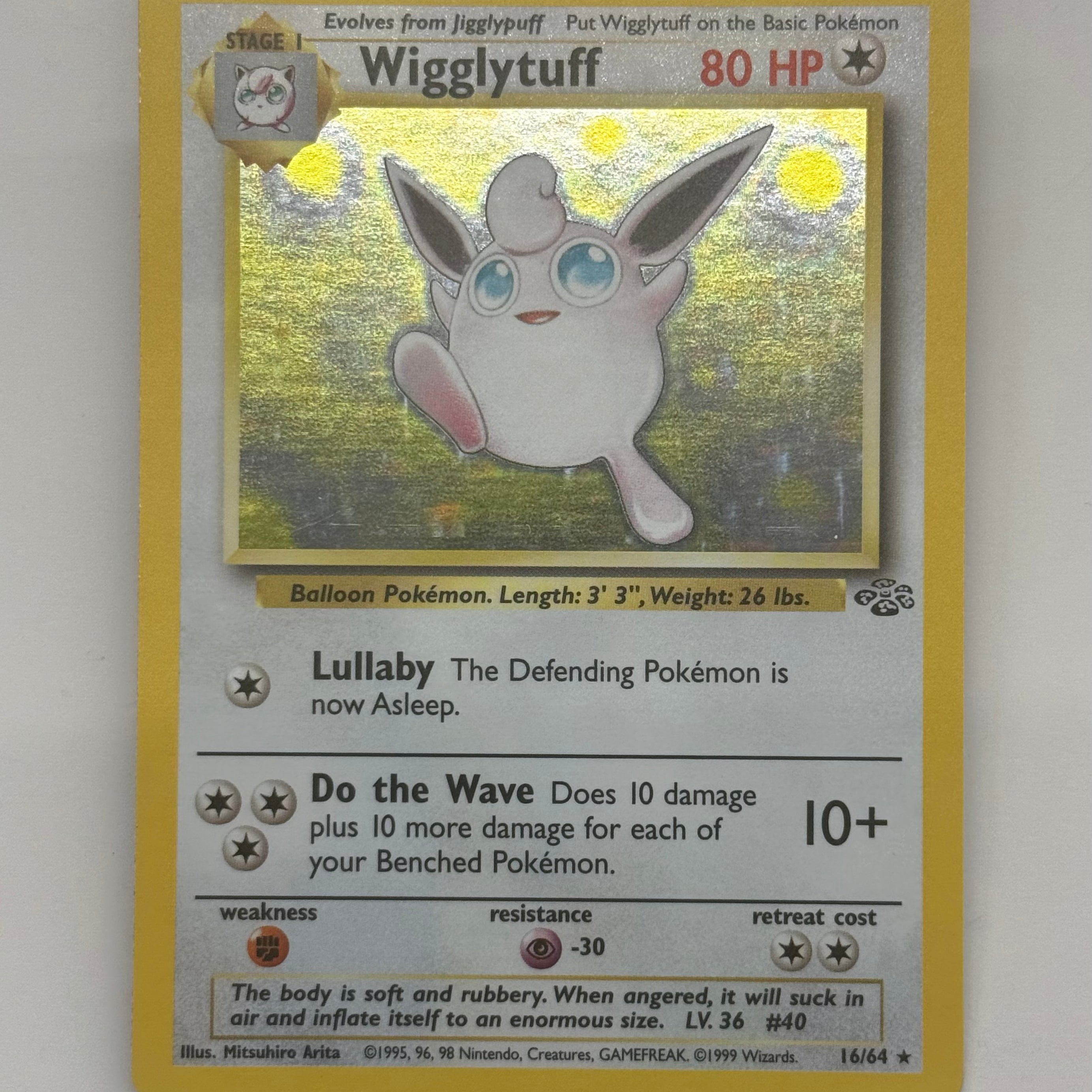 Pokémon TCG - Jungle Unlimited Wigglytuff Holo 16/64 NM