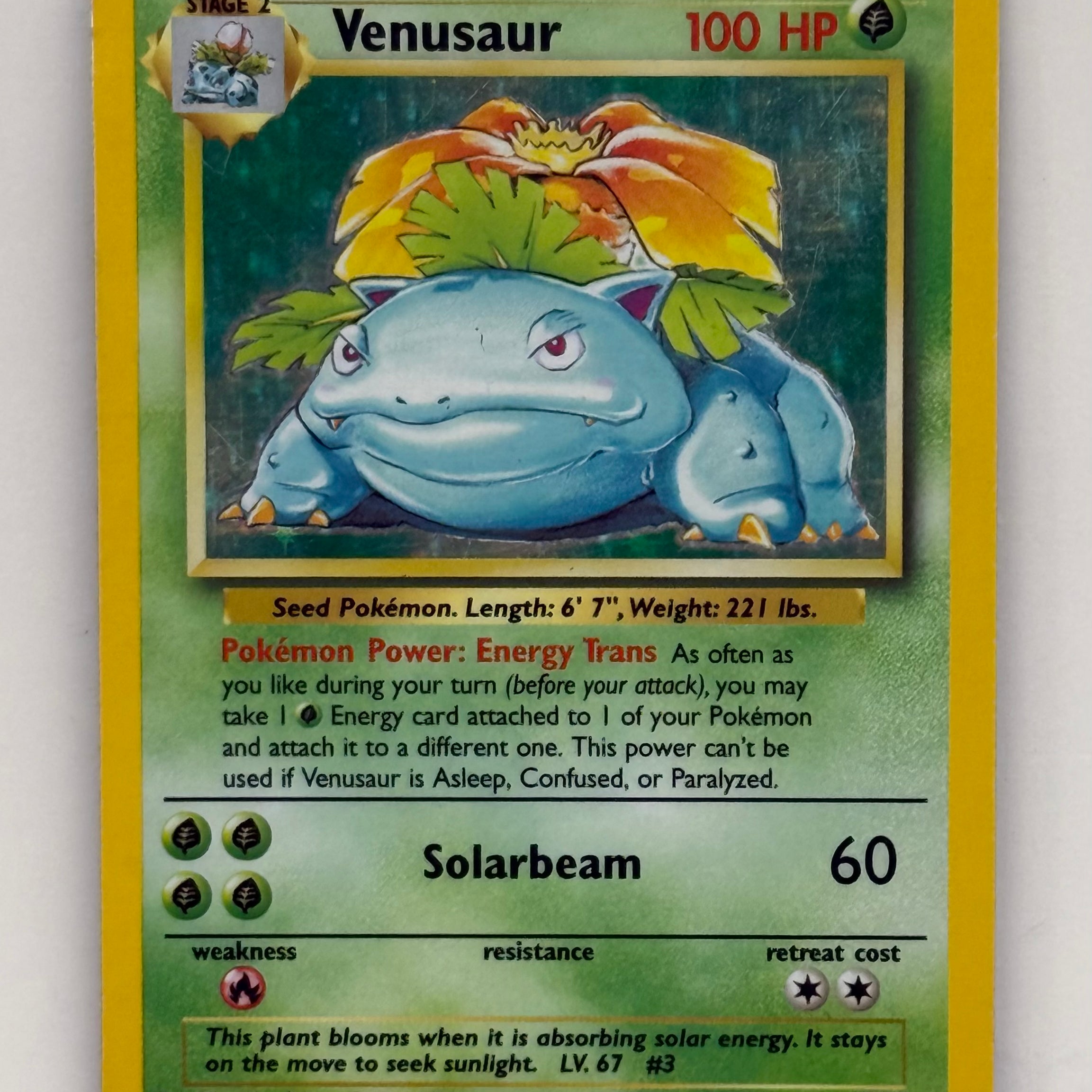 Pokémon TCG - Base Set Unlimited Venusaur Holo 15/102 LP
