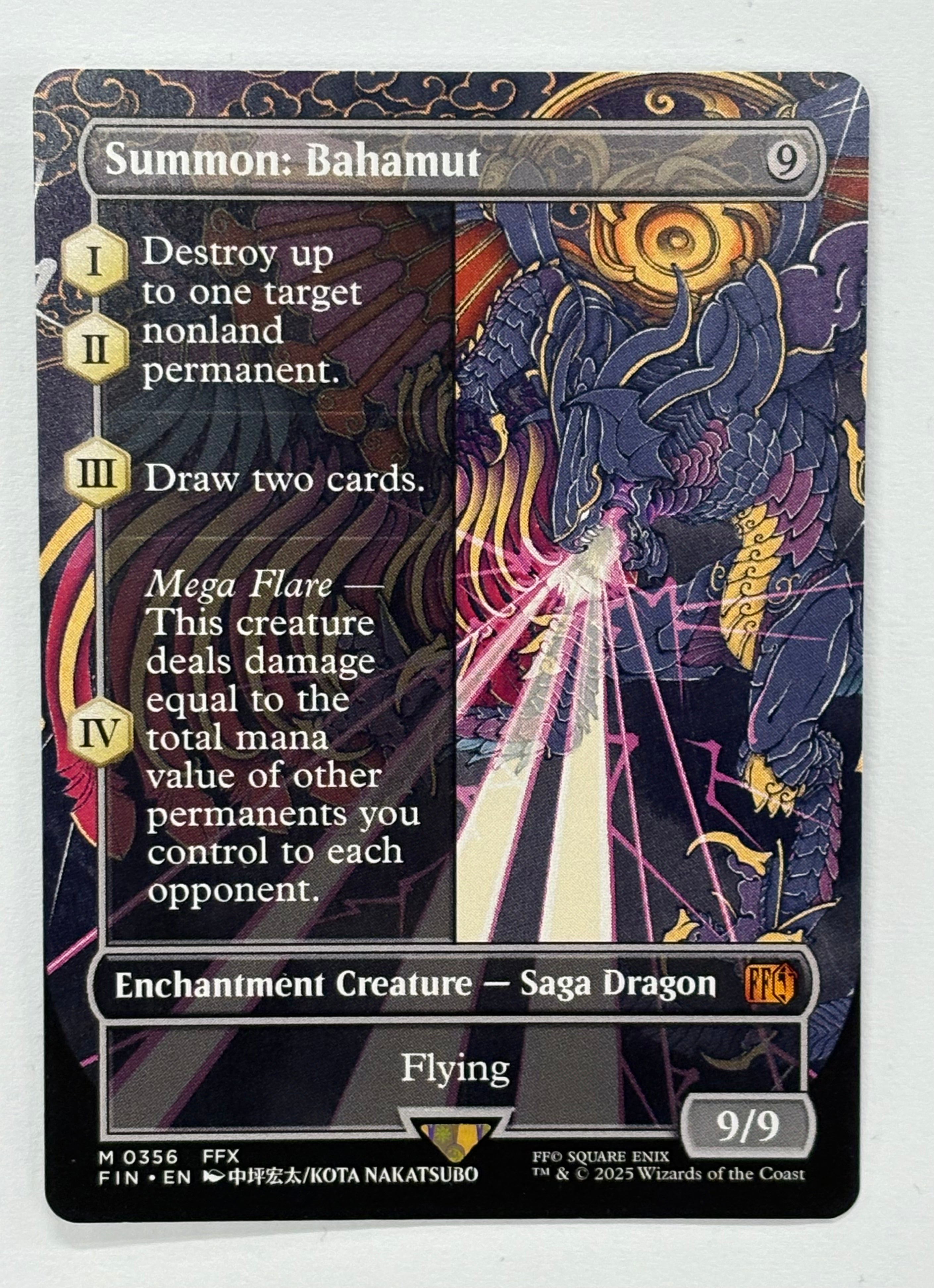 Magic The Gathering TCG - Final Fantasy Summon: Bahamut (Borderless) 356 NM