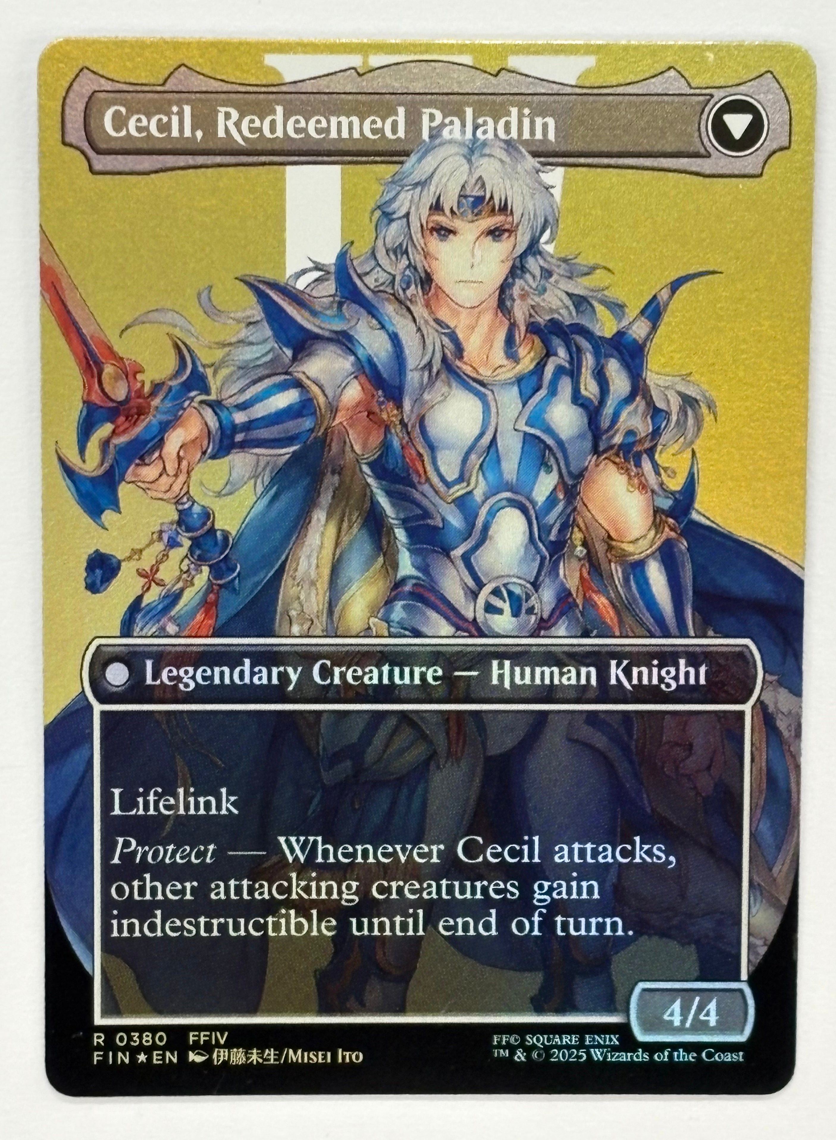 Magic The Gathering TCG - Final Fantasy Cecil, Dark Knight (Borderless) 380 Foil NM
