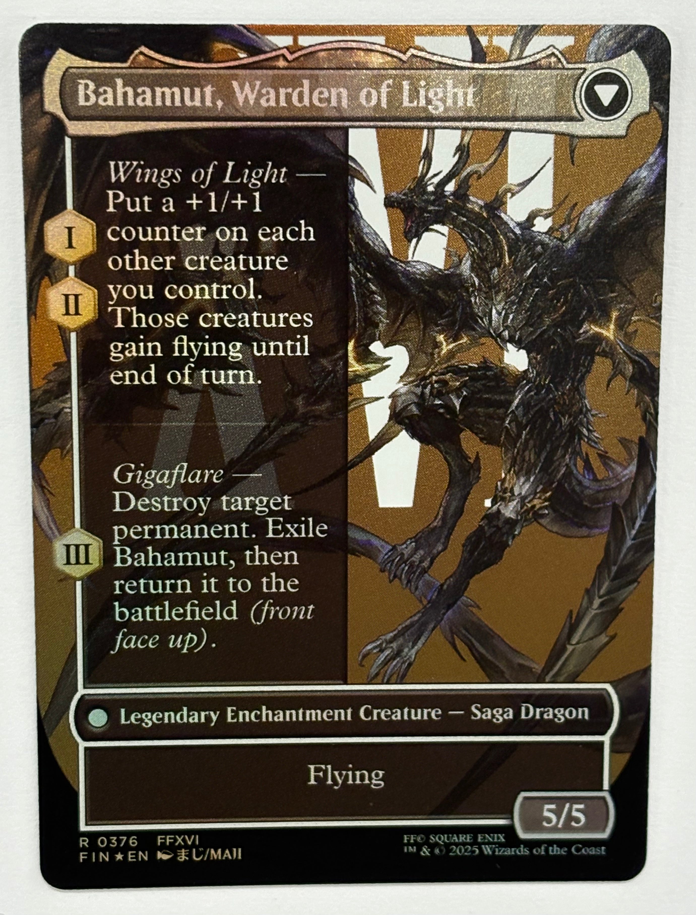 Magic The Gathering TCG - Final Fantasy Dion, Bahamut’s Dominant (Borderless) 376 Foil NM