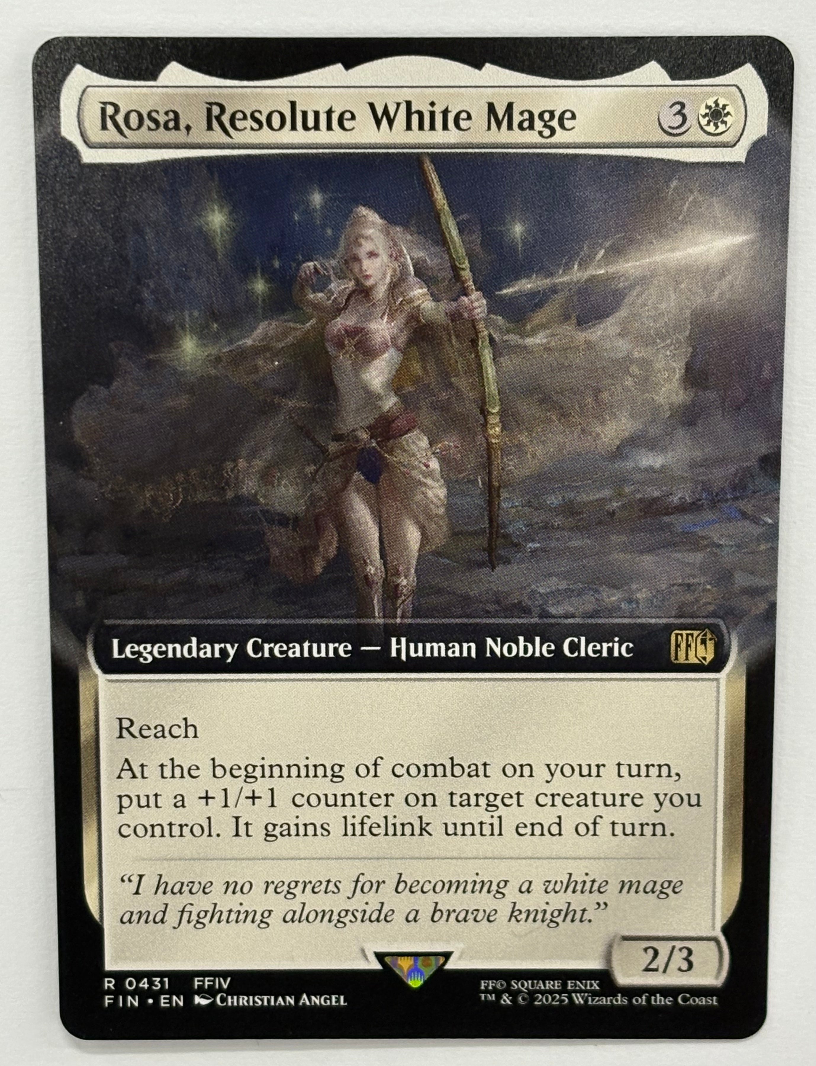 Magic The Gathering TCG - Final Fantasy Rosa, Resolute White Mage (Extended Art) 431 NM