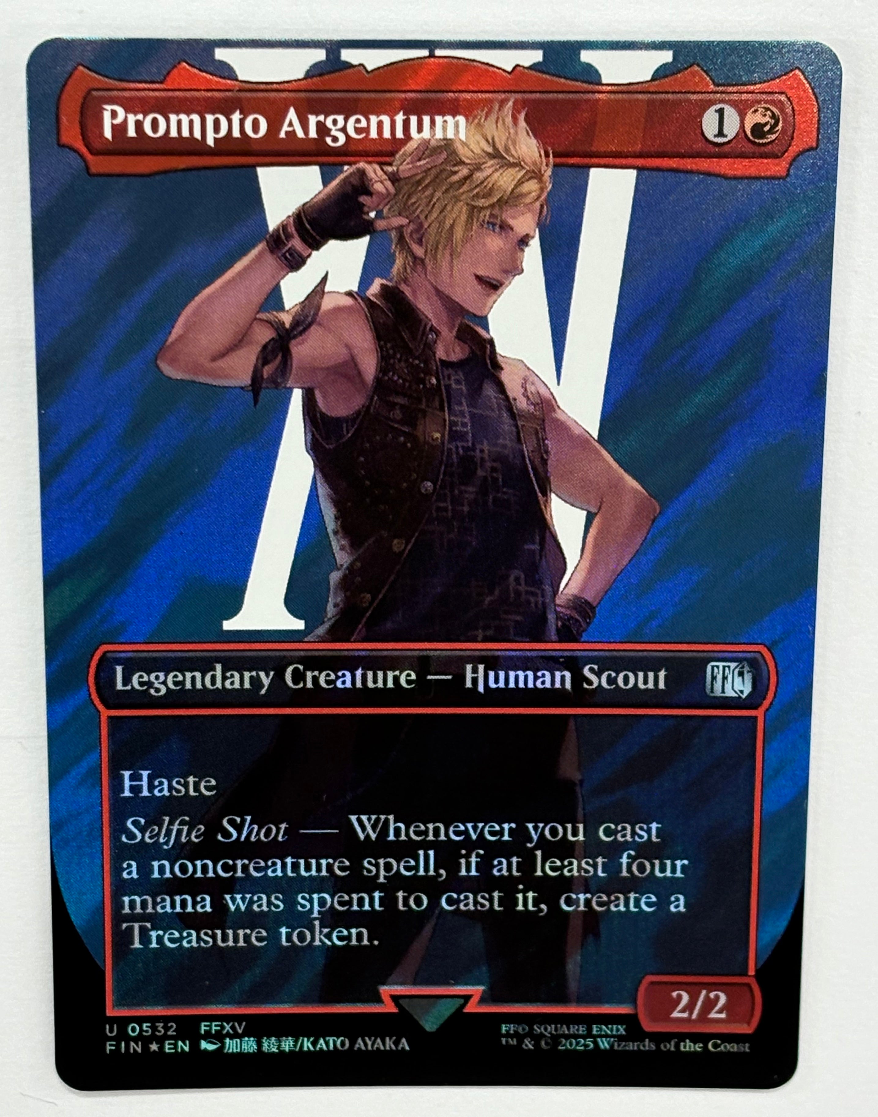 Magic The Gathering TCG - Final Fantasy Prompto Argentum (Borderless) 532 Surge Foil NM