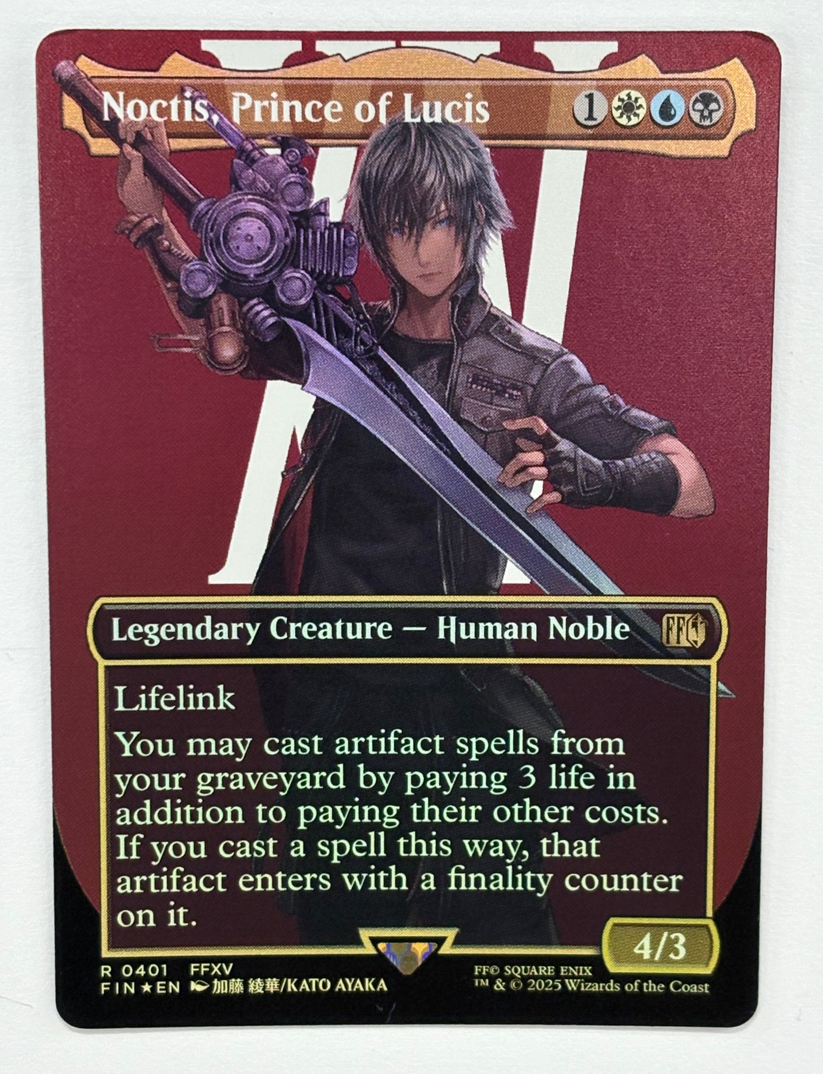 Magic The Gathering TCG - Final Fantasy Noctis, Prince of Lucis (Borderless) 401 Foil NM